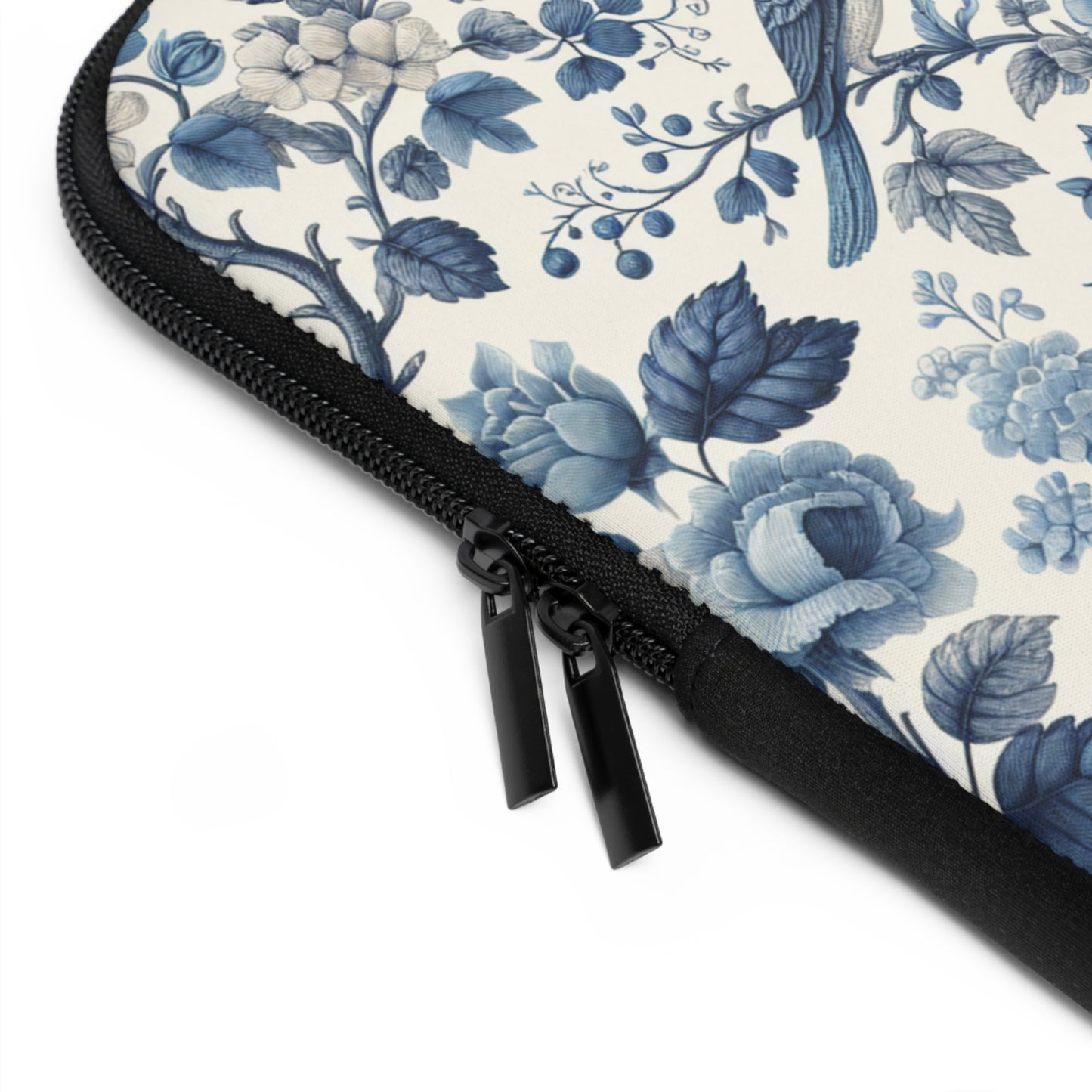 Laptop Sleeve - Blue Floral, Laptop Case, Tech Accessories, Protective Cover, Gift for Her, Floral Design