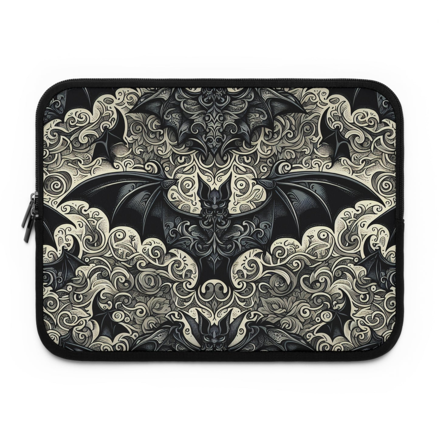 Bats Laptop Sleeve, Gothic Tech Accessories, Spooky Computer Case, Halloween Tablet Cover, Creepy Work Supplies