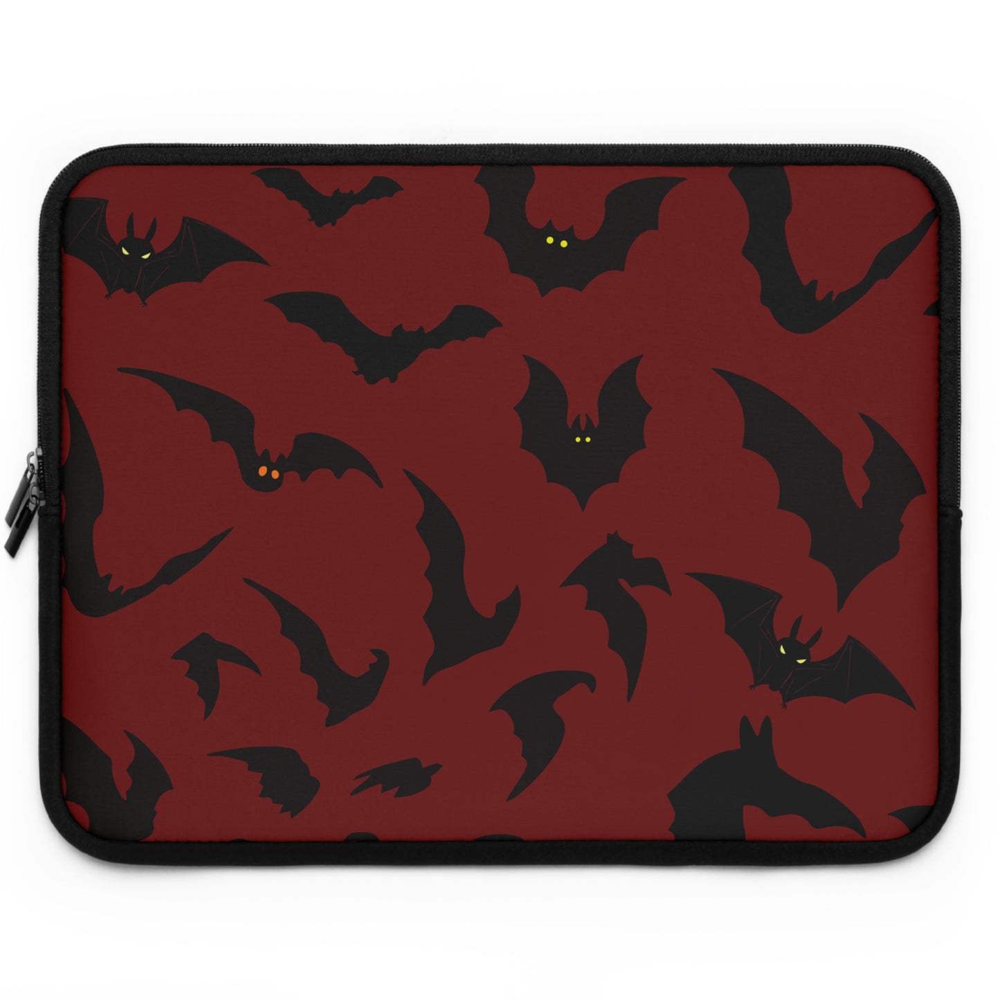Laptop Sleeve, Gothic Bats Design, Tech Accessories, Protective Case, Unique Gifts, Halloween Laptop Cover, Floral Pattern Sleeve