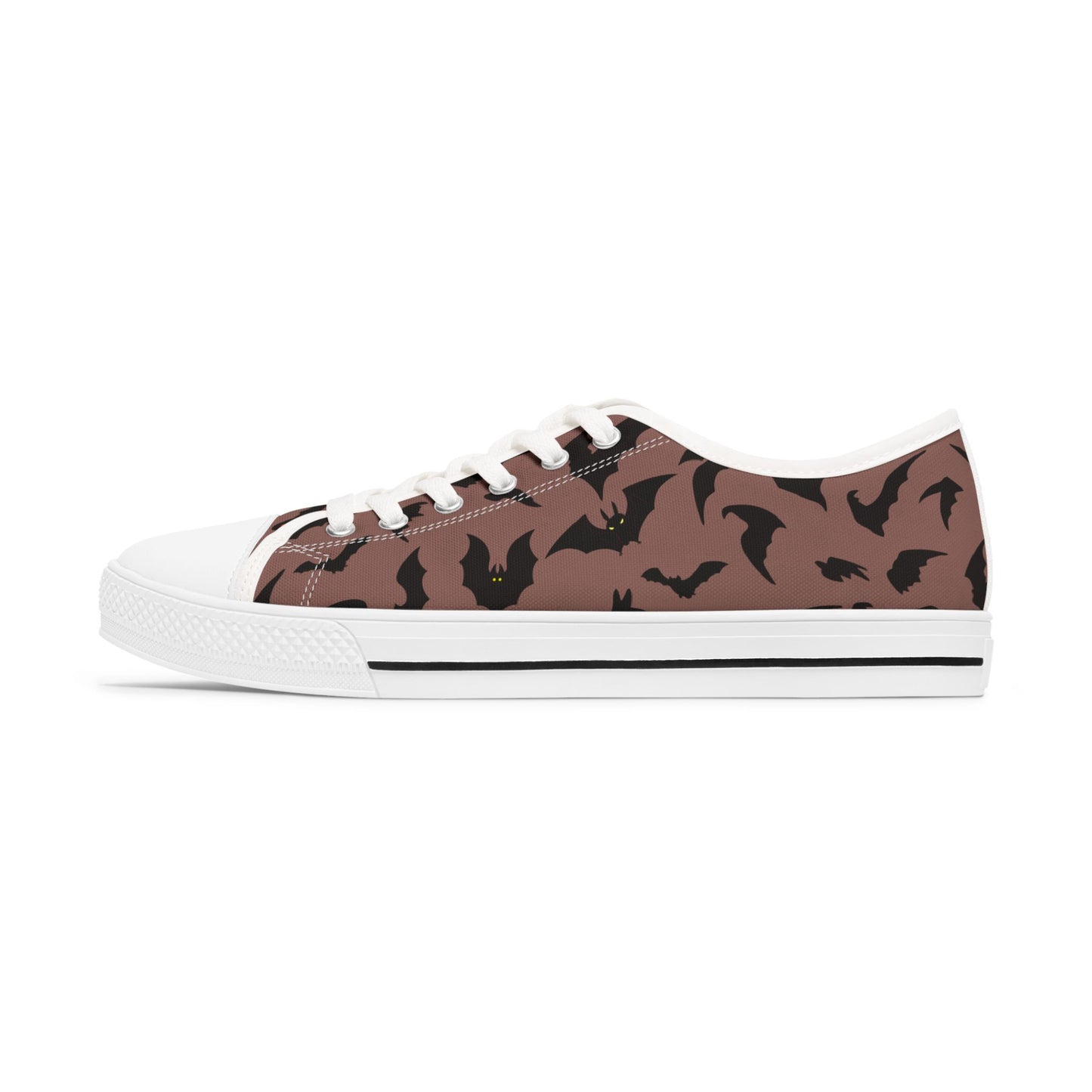 Women's Bat Sneakers PINK, Halloween Goth Shoes, Low Top Sneaker, Cute Womens Shoes, Animal Print Sneaks