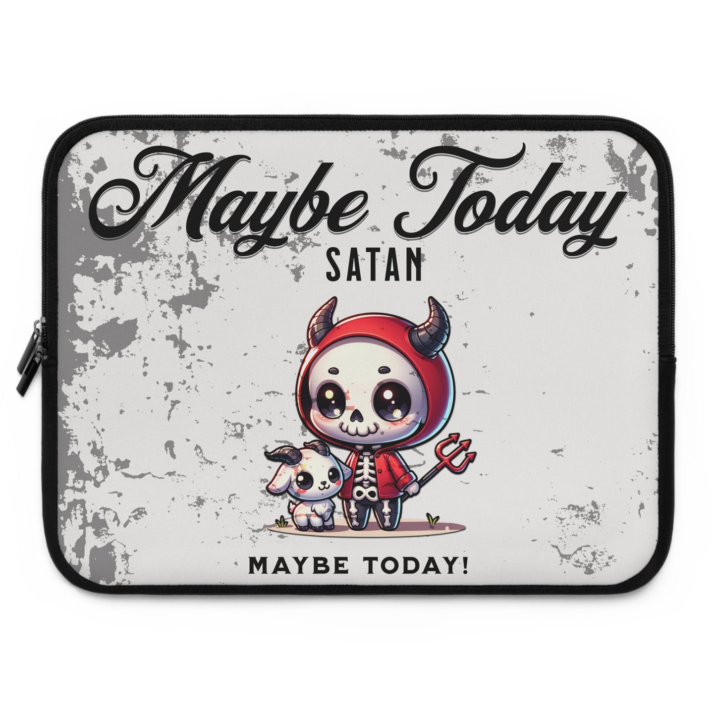 Maybe Today Satan Laptop Sleeve, Funny Devil Print Bag, Cute Computer Case, Snarky Work Accessories, Sarcastic College Student Gift