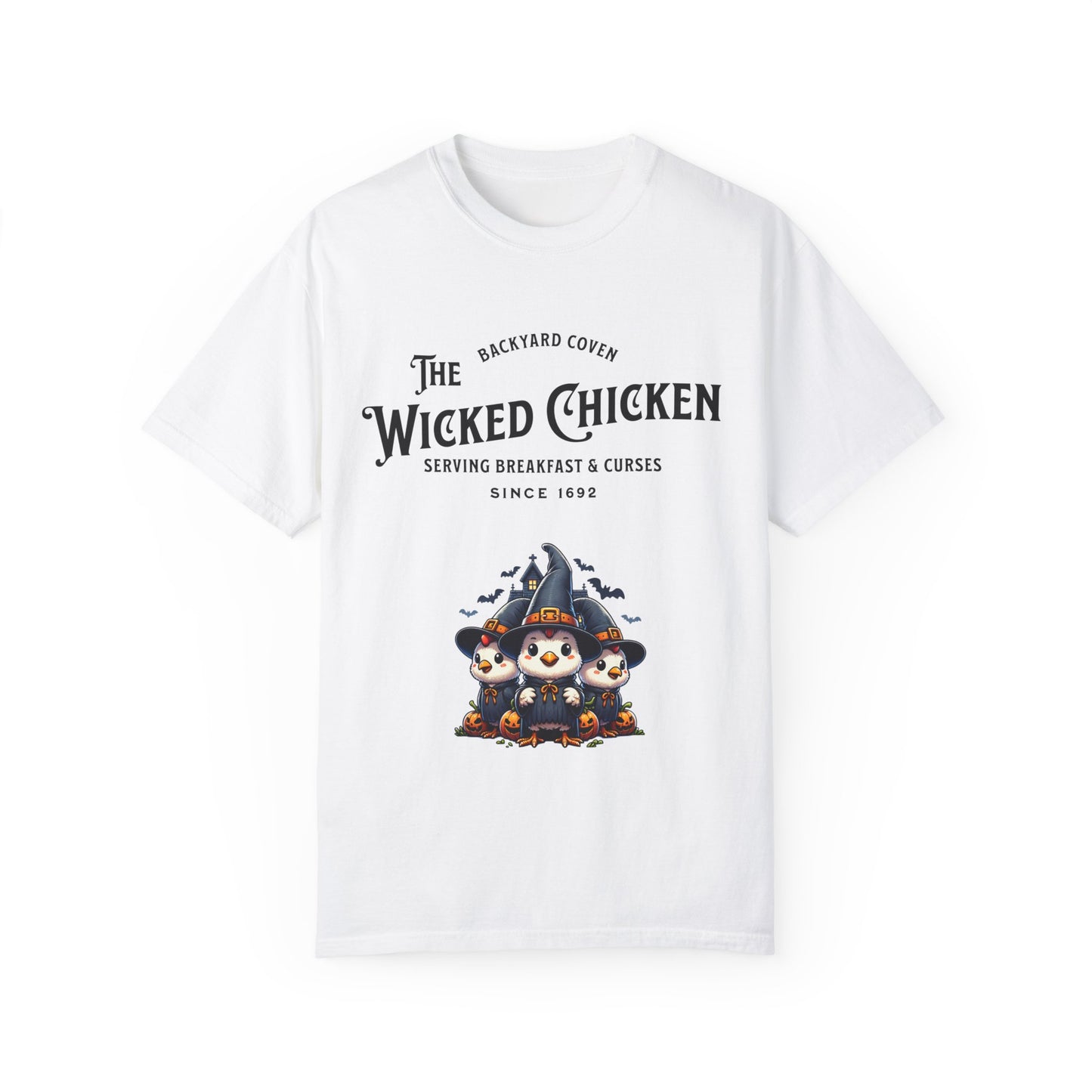 Wicked Chicken Backyard Coven - Unisex Garment-Dyed T-shirt