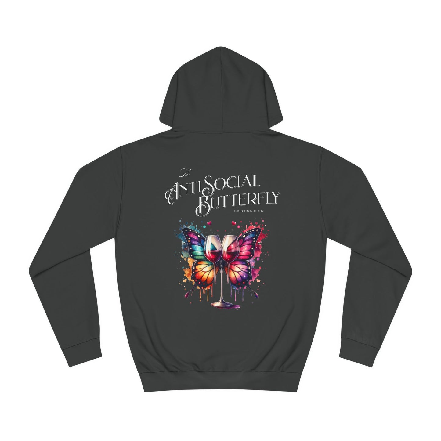 AntiSocial Butterfly Drinking Club - Unisex College Hoodie