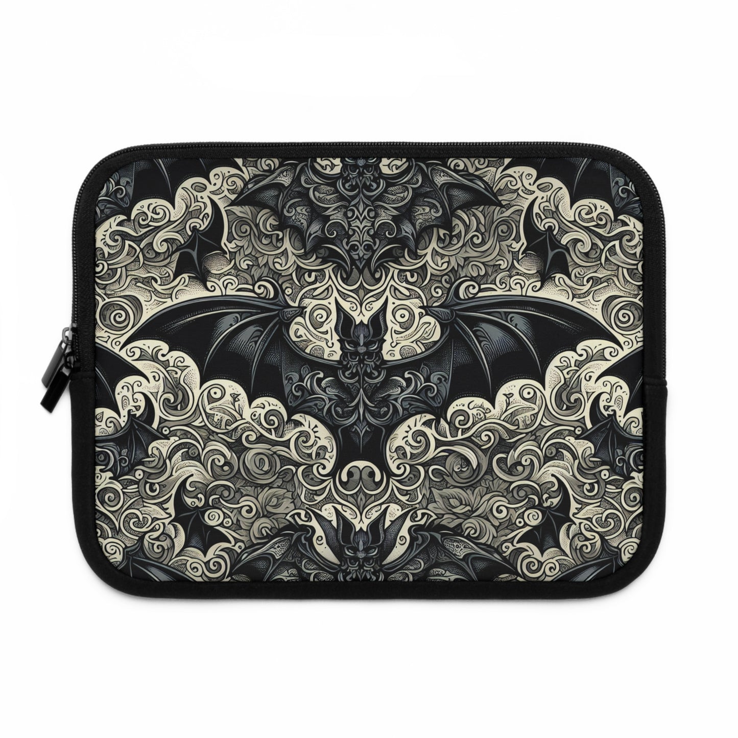 Bats Laptop Sleeve, Gothic Tech Accessories, Spooky Computer Case, Halloween Tablet Cover, Creepy Work Supplies