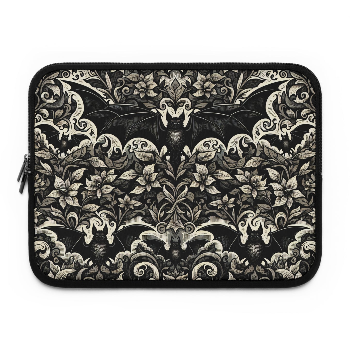 Bats Laptop Sleeve, Gothic Tech Accessories, Spooky Computer Case, Halloween Tablet Cover, Creepy Work Supplies