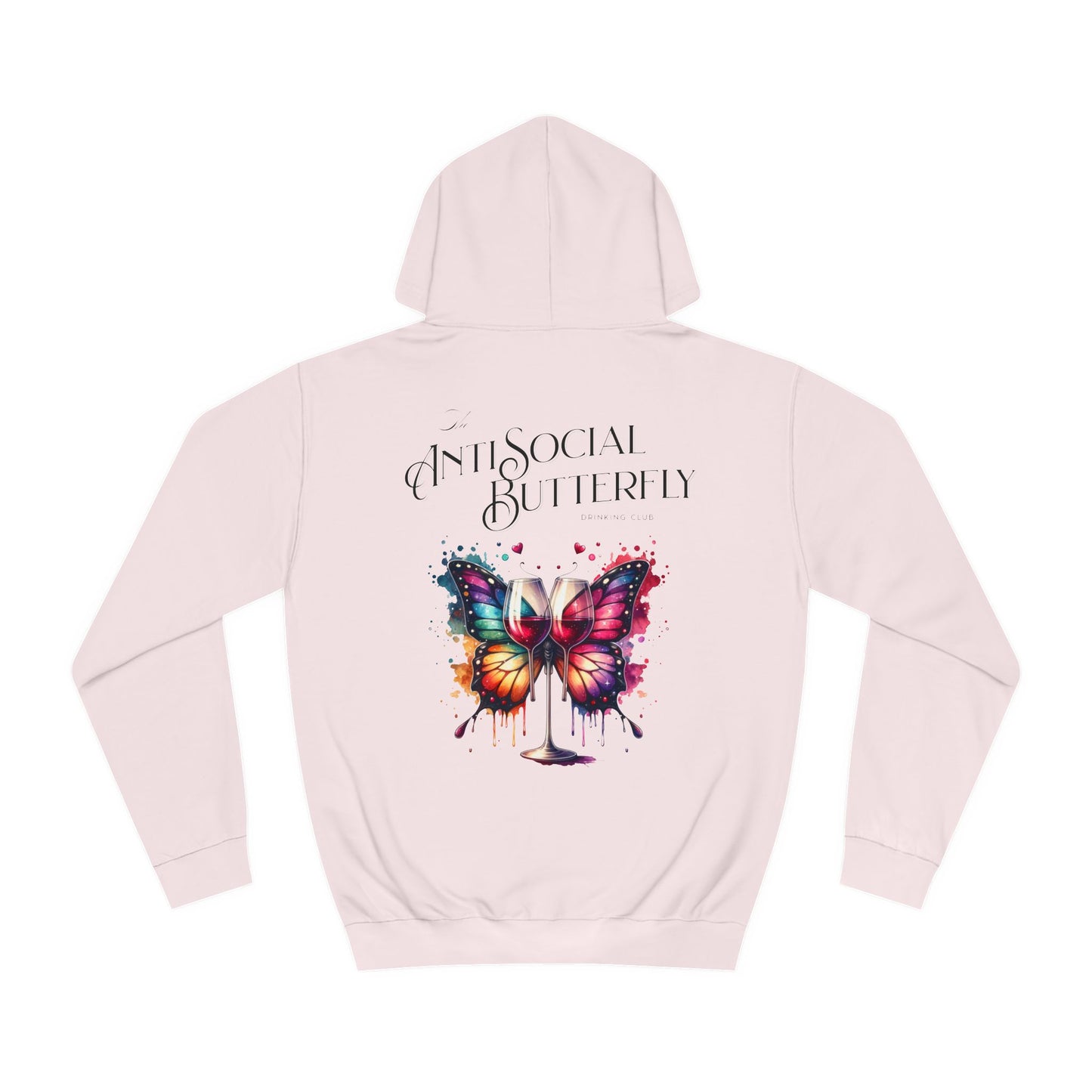 AntiSocial Butterfly Drinking Club - Unisex College Hoodie