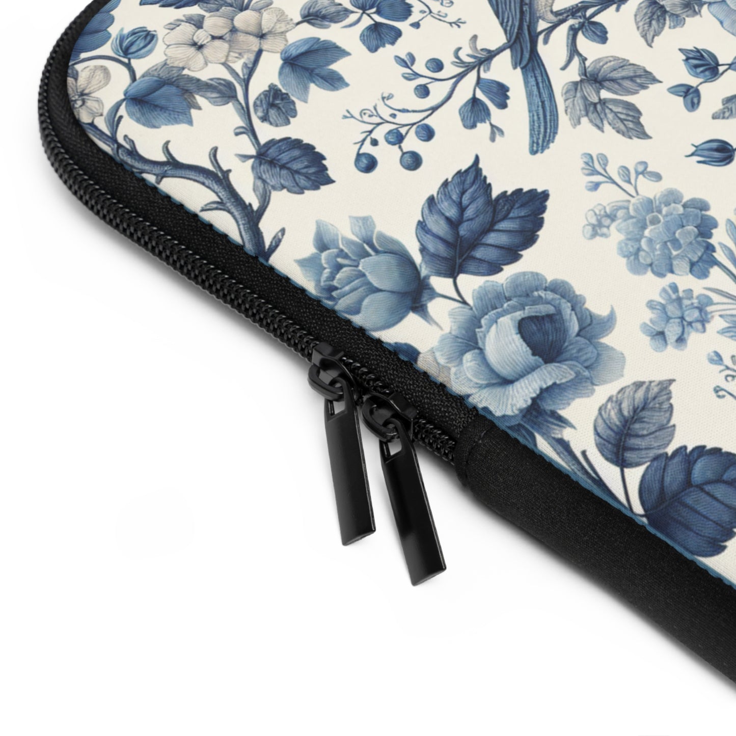 Laptop Sleeve - Blue Floral, Laptop Case, Tech Accessories, Protective Cover, Gift for Her, Floral Design