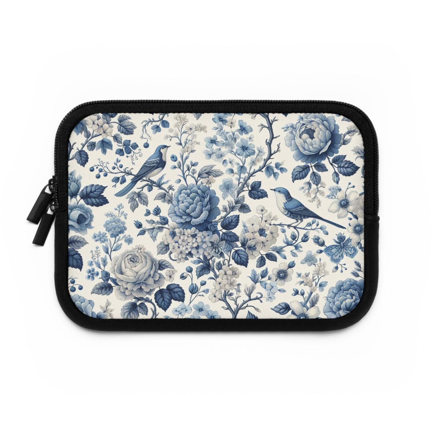 Laptop Sleeve - Blue Floral, Laptop Case, Tech Accessories, Protective Cover, Gift for Her, Floral Design
