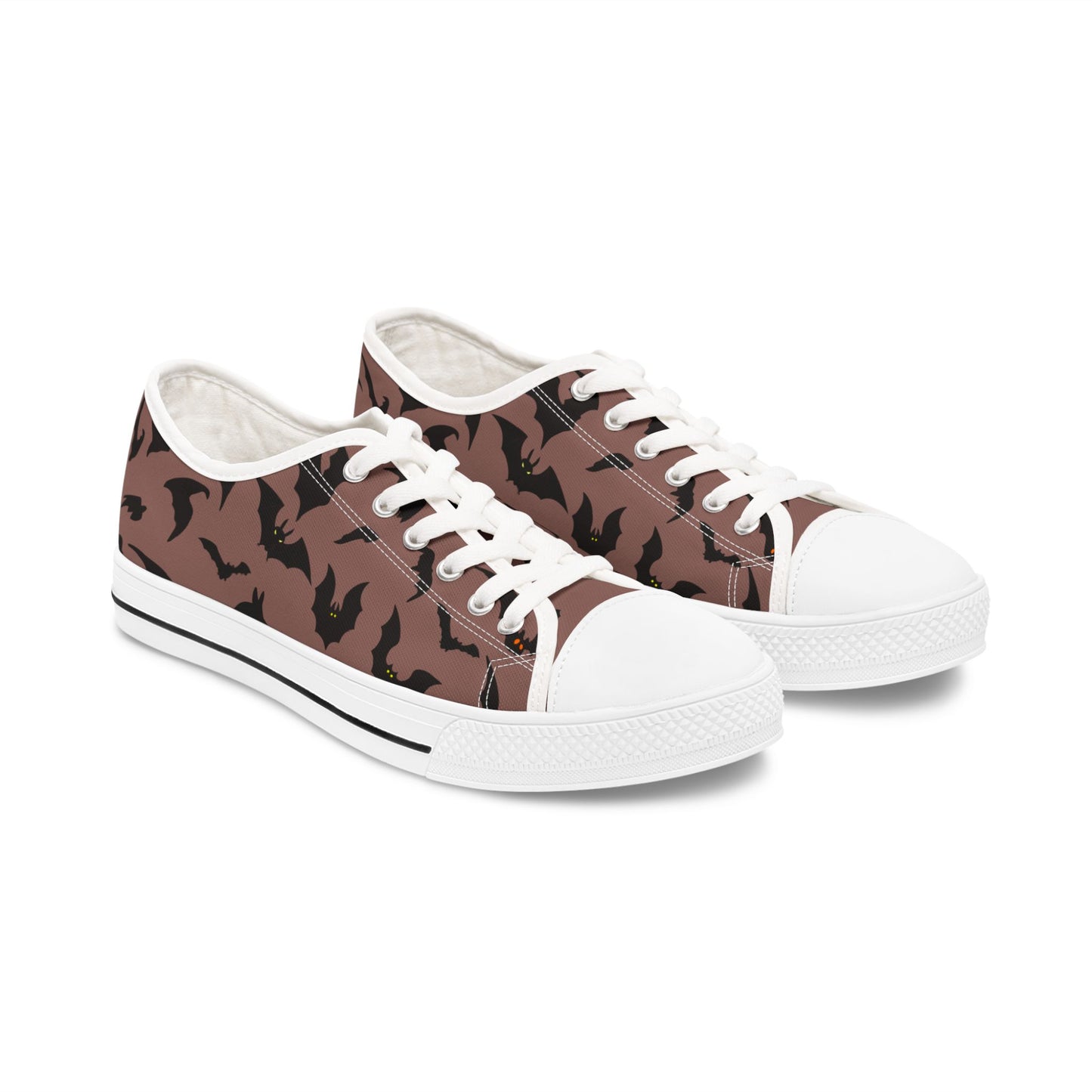 Women's Bat Sneakers PINK, Halloween Goth Shoes, Low Top Sneaker, Cute Womens Shoes, Animal Print Sneaks