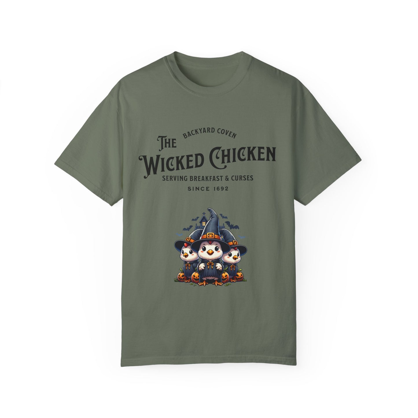 Wicked Chicken Backyard Coven - Unisex Garment-Dyed T-shirt