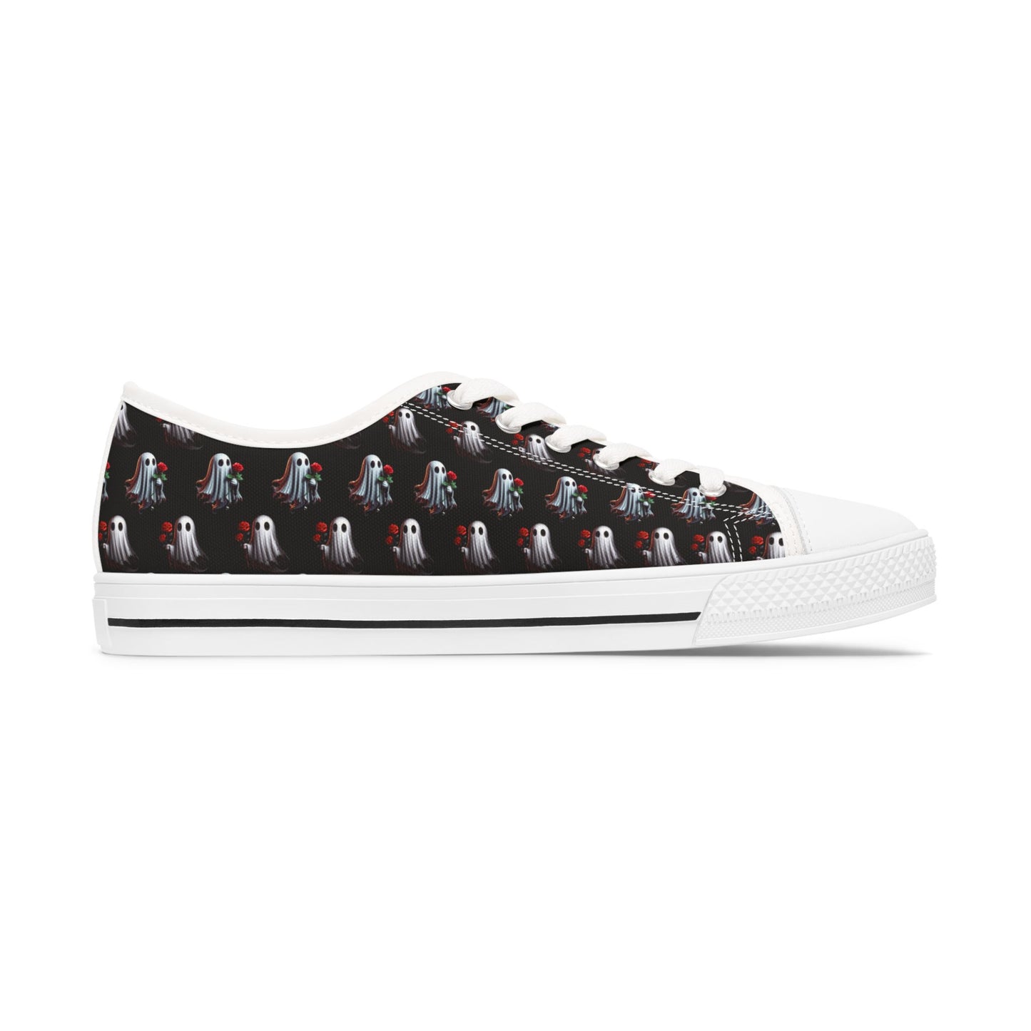 Ghost Friends High Tops, Spooky Romantic Sneakers, Women's Halloween Shoes, Cute Gothic Footwear, Haunted Love Sneakers