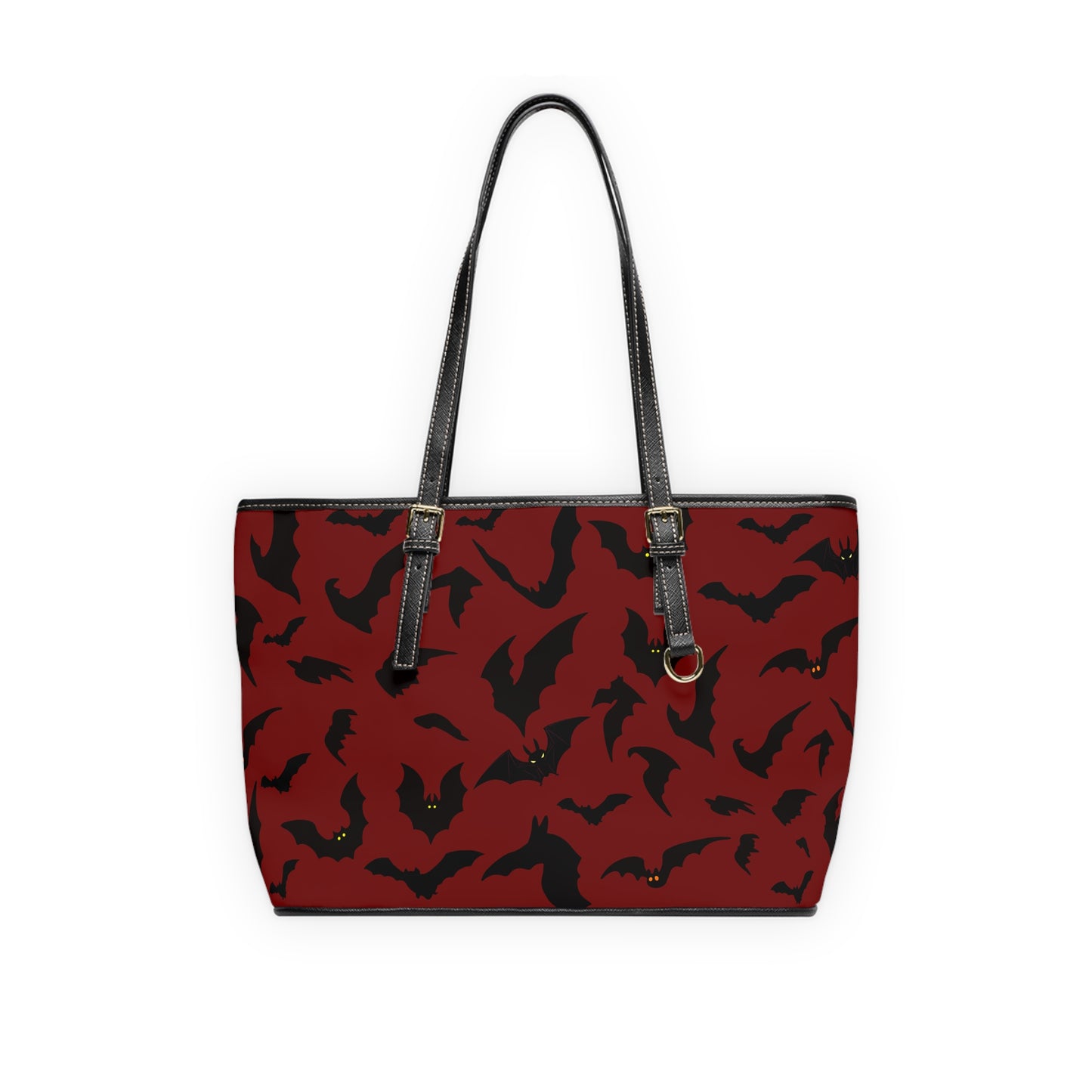 Red Bat Gothic Shoulder Bag, Spooky Purse for Halloween, PU Leather Crossbody Bag, Witchy Handbag, Gothic Accessories, Vampire Gift