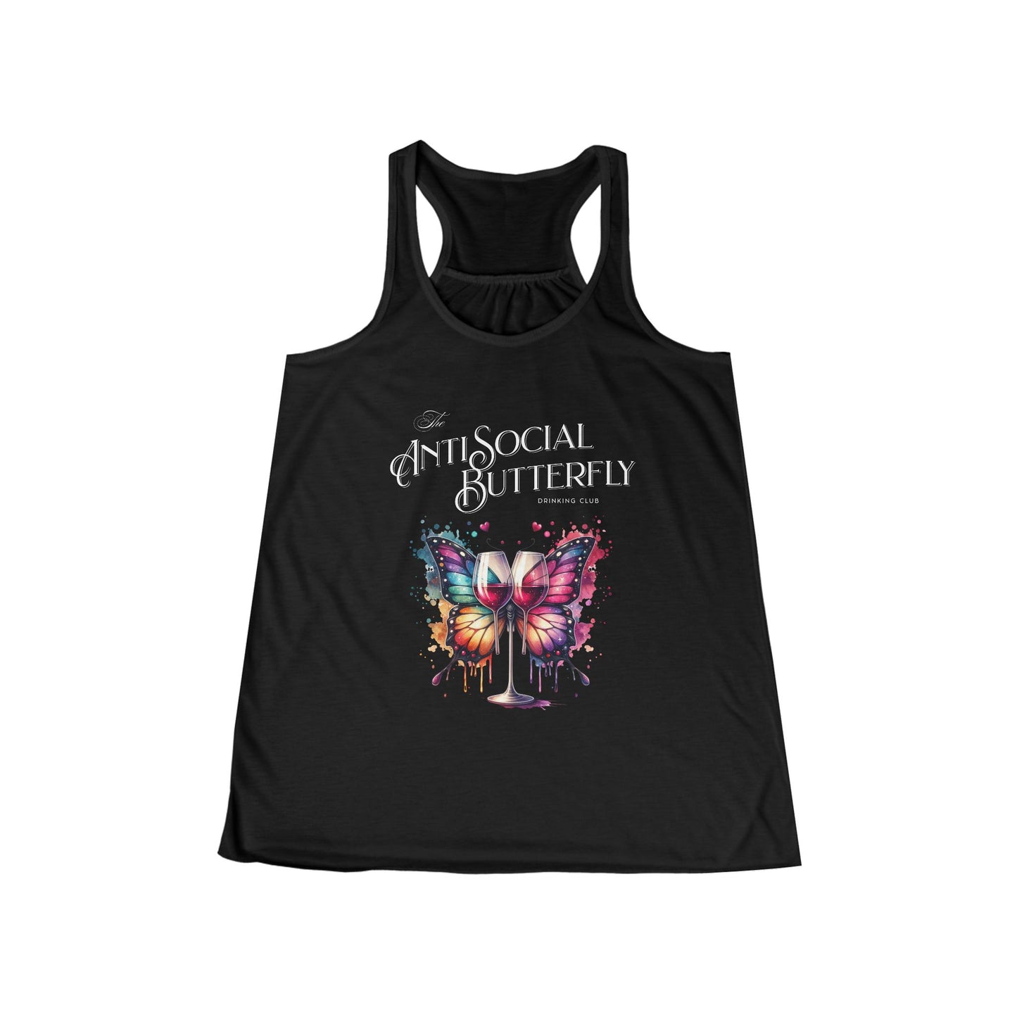 AntiSocial Butterfly Drinking Club - Women's Flowy Racerback Tank