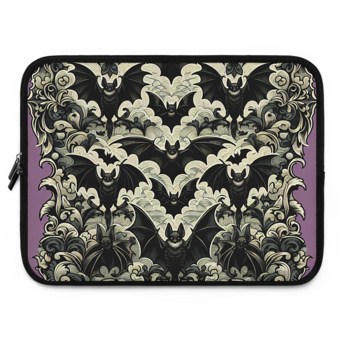 Bats Laptop Sleeve, Gothic Tech Accessories, Spooky Computer Case, Halloween Tablet Cover, Creepy Work Supplies