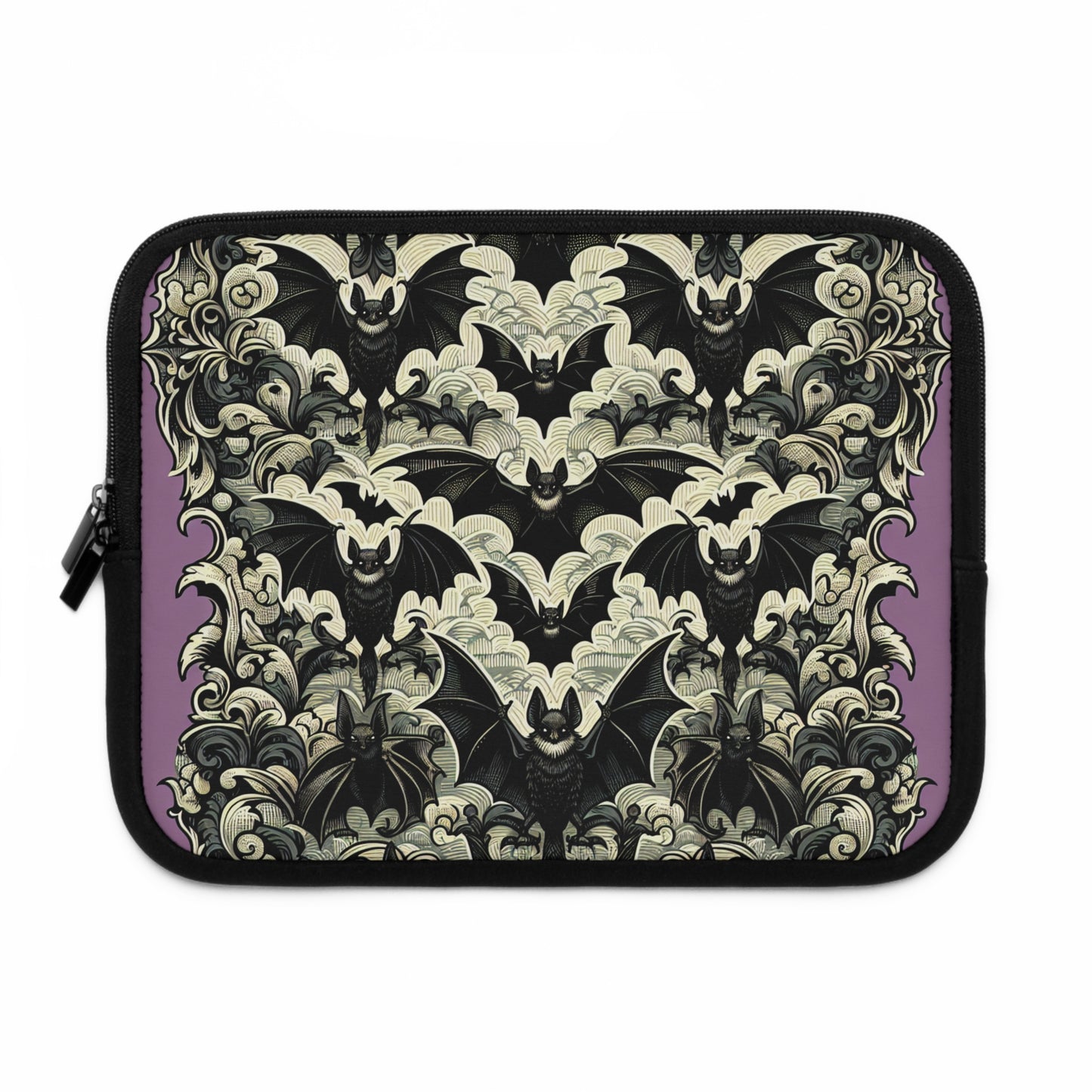 Bats Laptop Sleeve, Gothic Tech Accessories, Spooky Computer Case, Halloween Tablet Cover, Creepy Work Supplies