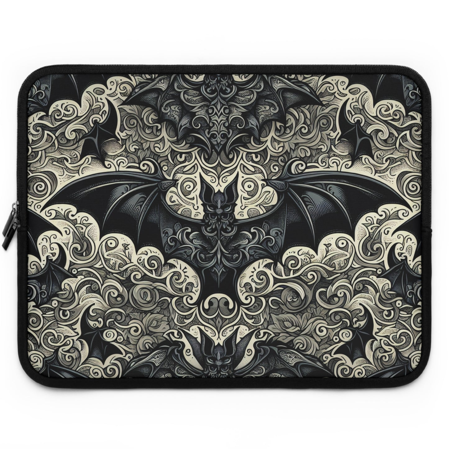 Bats Laptop Sleeve, Gothic Tech Accessories, Spooky Computer Case, Halloween Tablet Cover, Creepy Work Supplies