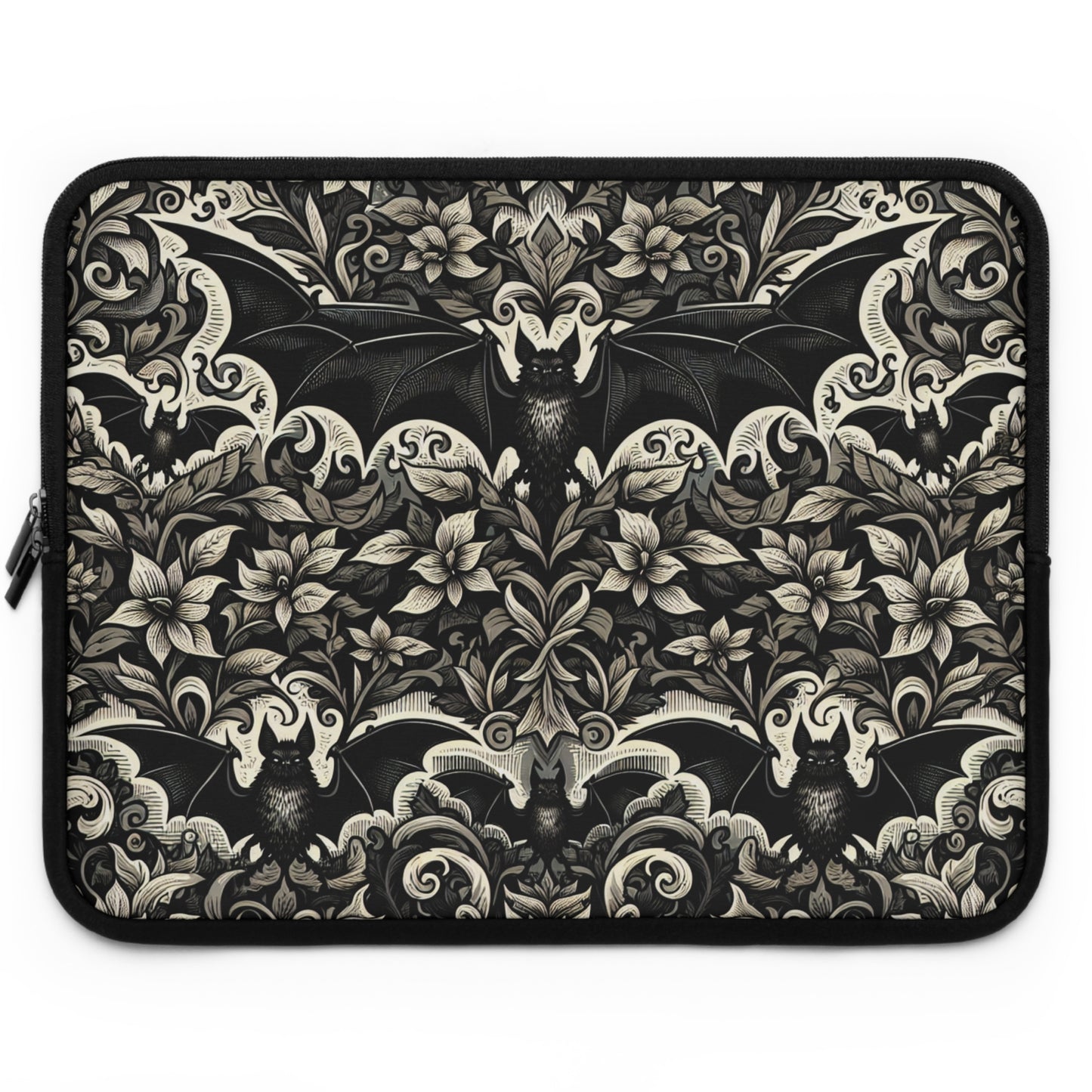 Bats Laptop Sleeve, Gothic Tech Accessories, Spooky Computer Case, Halloween Tablet Cover, Creepy Work Supplies