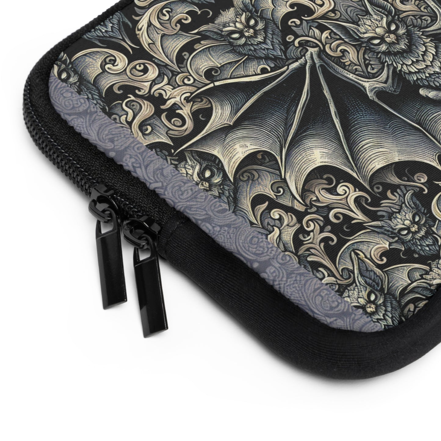 Bats Laptop Sleeve, Gothic Tech Accessories, Spooky Computer Case, Halloween Tablet Cover, Creepy Work Supplies