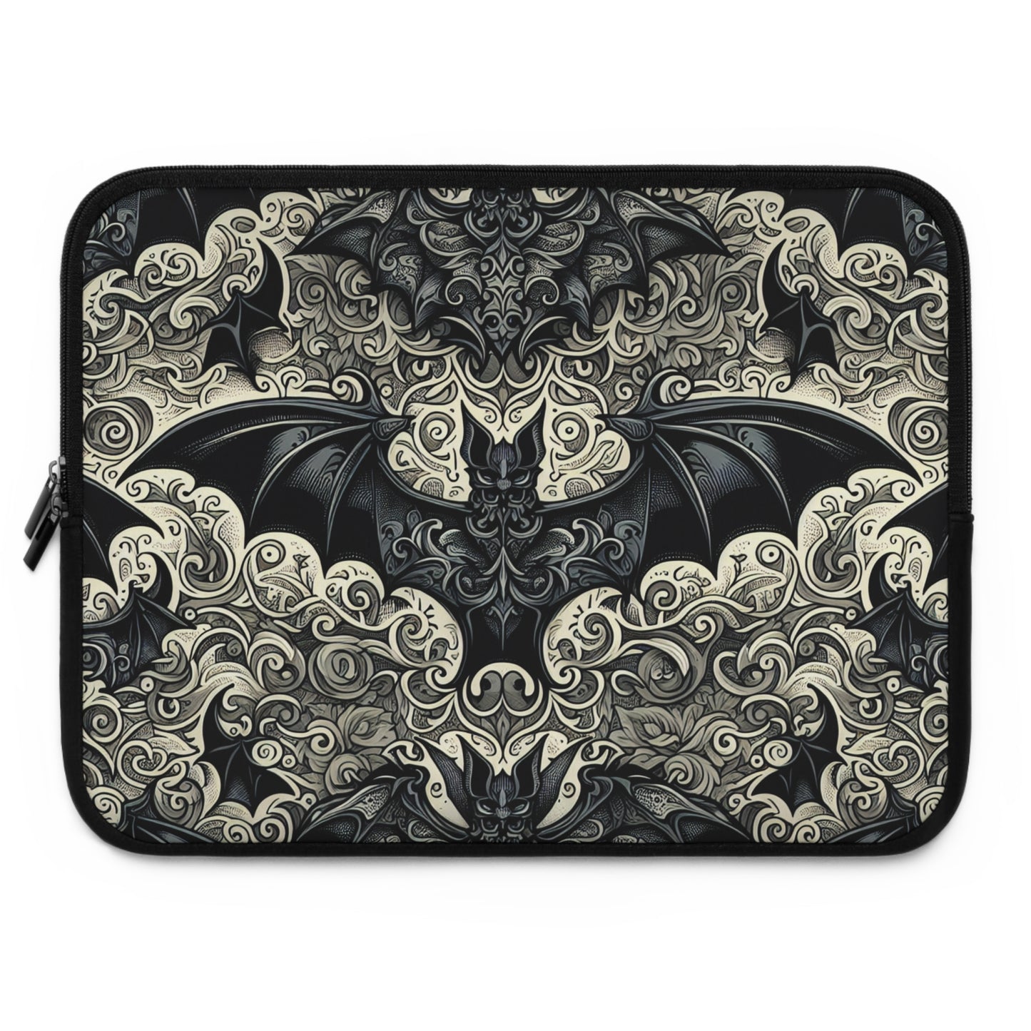 Bats Laptop Sleeve, Gothic Tech Accessories, Spooky Computer Case, Halloween Tablet Cover, Creepy Work Supplies