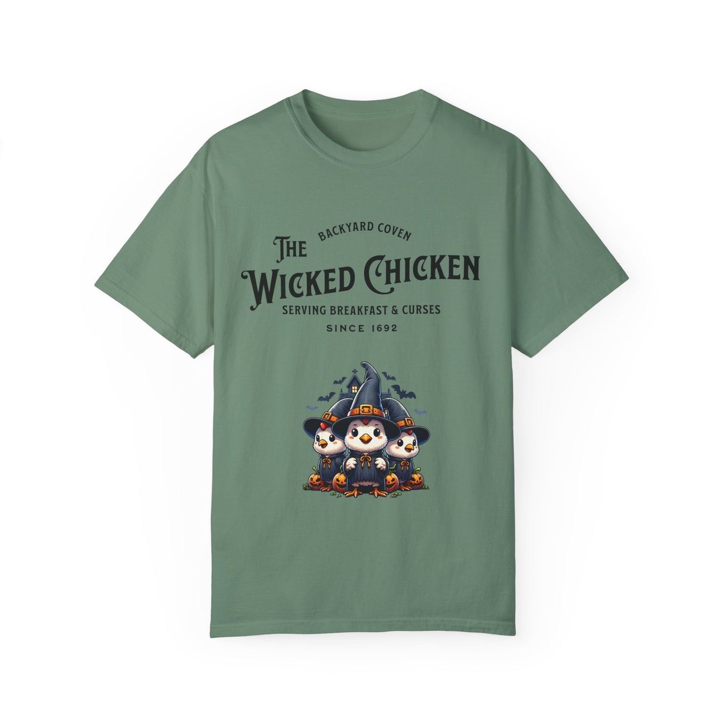 Wicked Chicken Backyard Coven - Unisex Garment-Dyed T-shirt