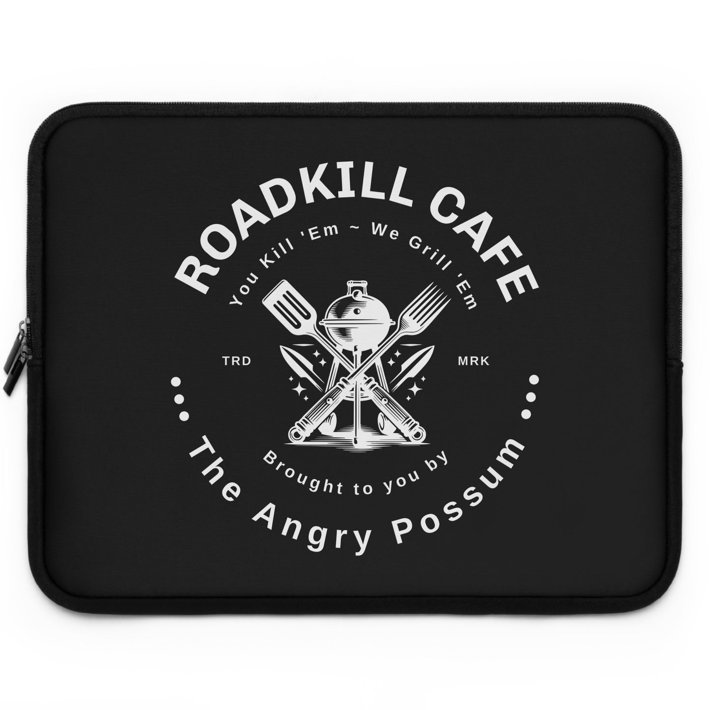 Laptop Sleeve, Roadkill Cafe Angry Possum Design, Funny Tech Accessory, Laptop Case, Computer Cover, Tablet Sleeve, Geeky Gift