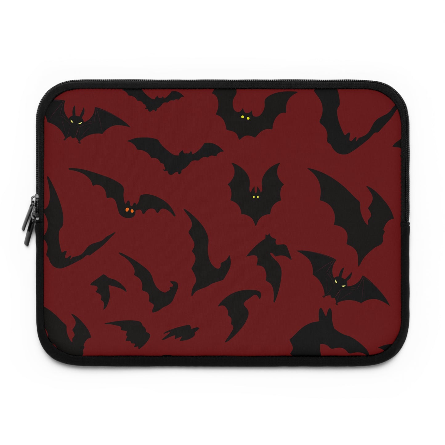Laptop Sleeve, Gothic Bats Design, Tech Accessories, Protective Case, Unique Gifts, Halloween Laptop Cover, Floral Pattern Sleeve