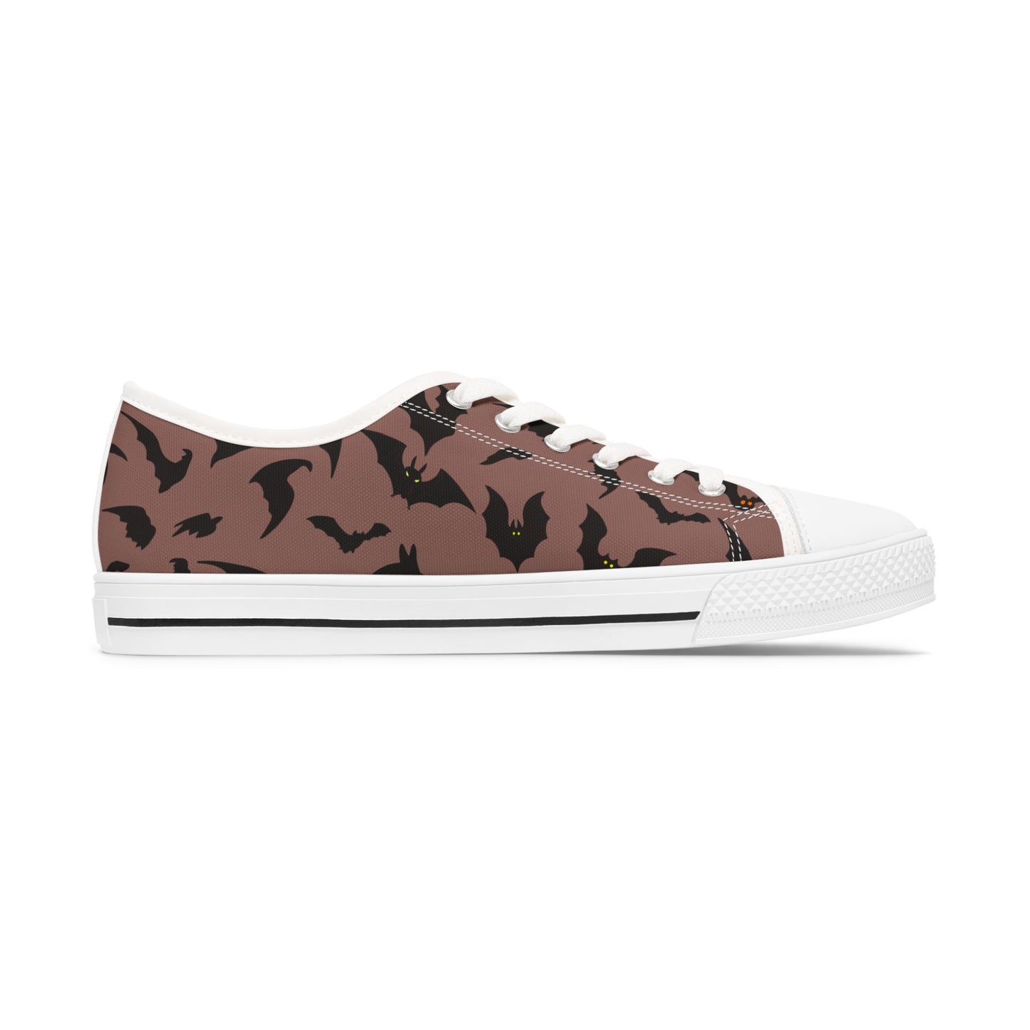 Women's Bat Sneakers PINK, Halloween Goth Shoes, Low Top Sneaker, Cute Womens Shoes, Animal Print Sneaks
