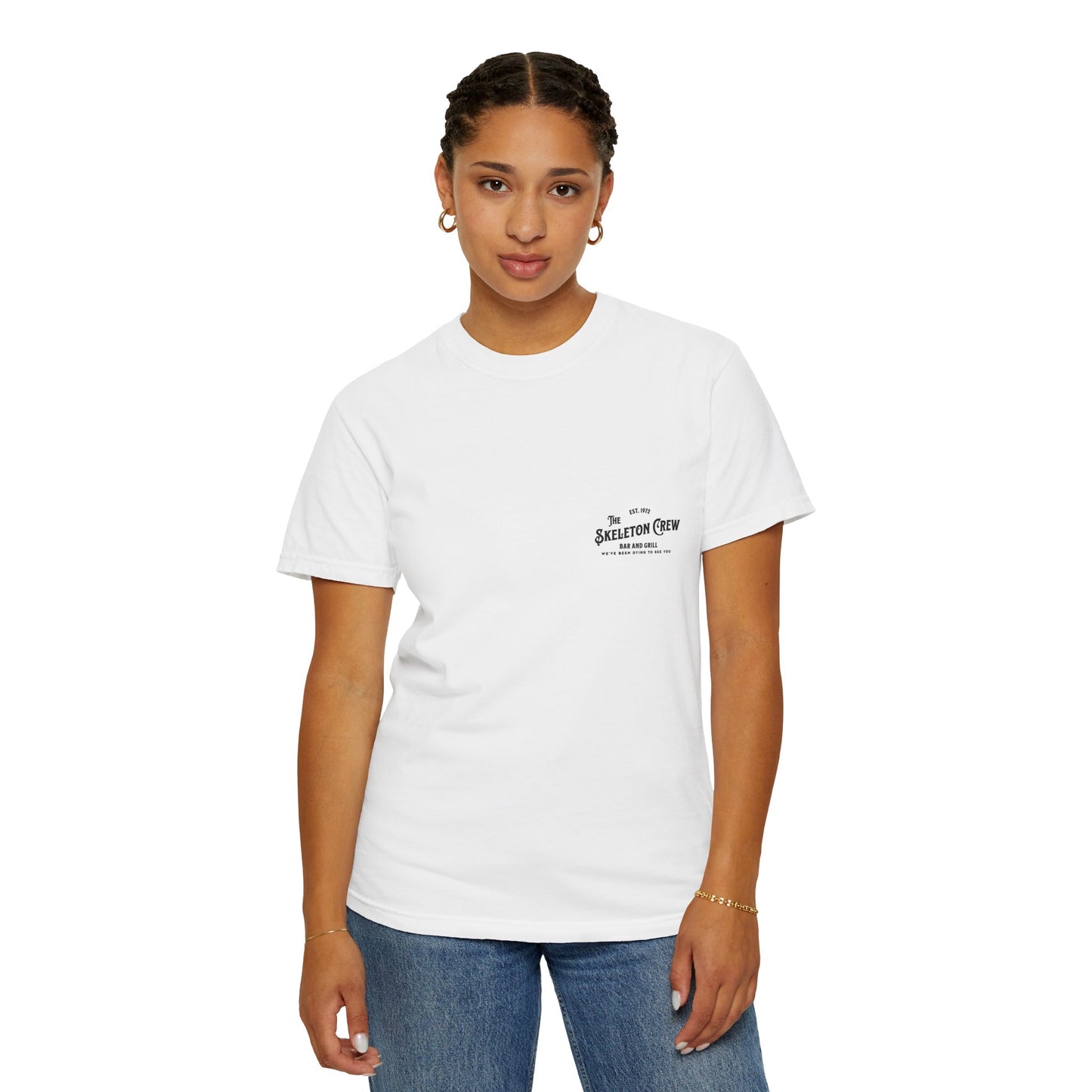 Skeleton Crew Unisex T-shirt, Funny with a Dark Humor Twist, Party Tee, Graphic Tee, Novelty Shirt