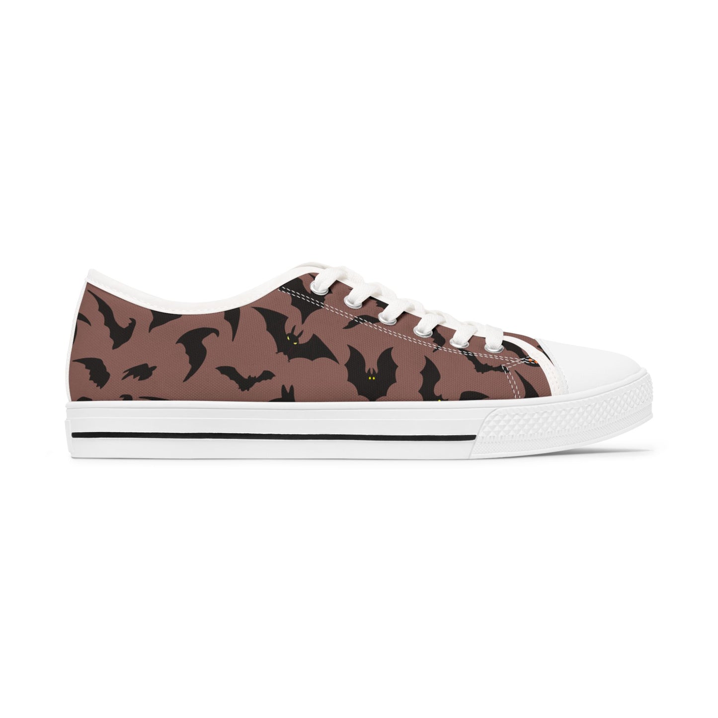 Women's Bat Sneakers PINK, Halloween Goth Shoes, Low Top Sneaker, Cute Womens Shoes, Animal Print Sneaks