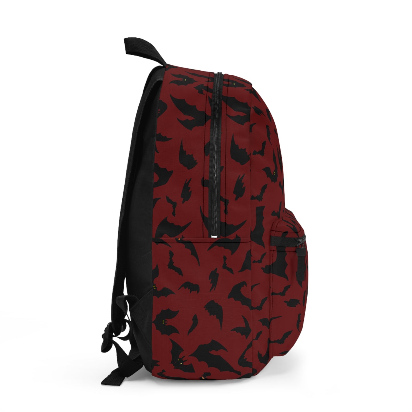 Red Bats Backpack - Gothic Vampire Style Bag for Halloween, School, Travel, Teenagers, Spooky Accessories