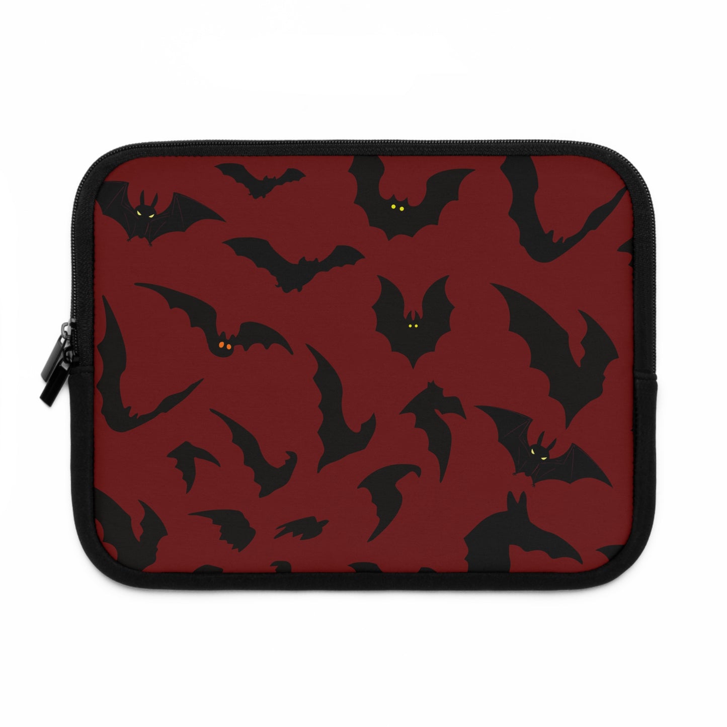 Laptop Sleeve, Gothic Bats Design, Tech Accessories, Protective Case, Unique Gifts, Halloween Laptop Cover, Floral Pattern Sleeve