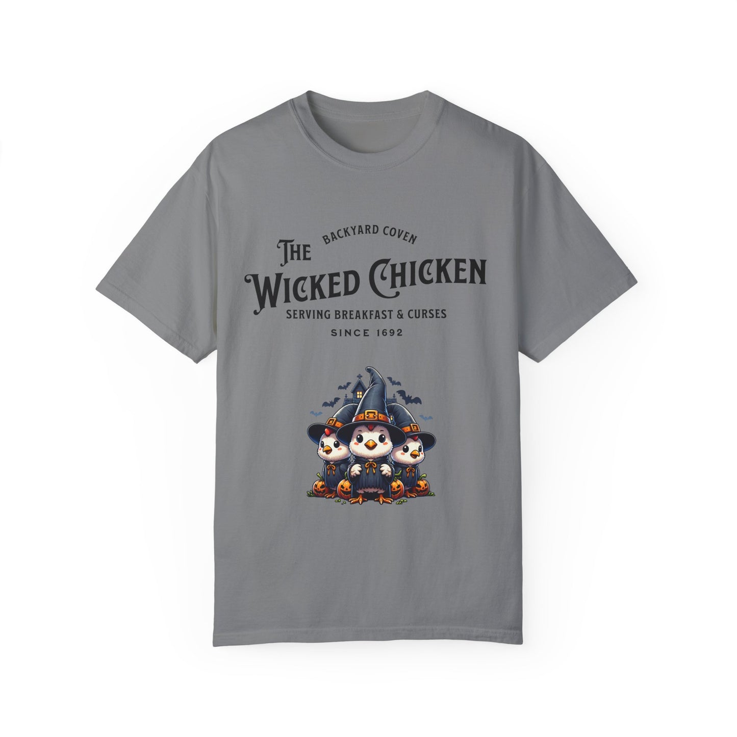 Wicked Chicken Backyard Coven - Unisex Garment-Dyed T-shirt