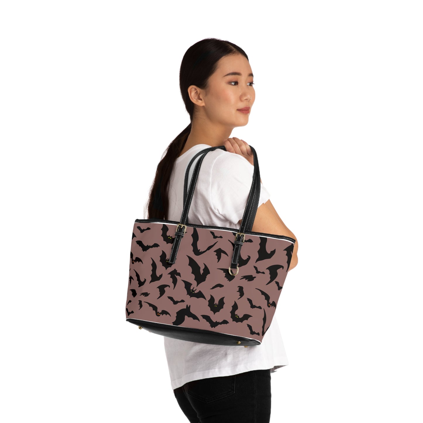 Pink Bat Gothic Shoulder Bag, Spooky Purse for Halloween, PU Leather Crossbody Bag, Witchy Handbag, Gothic Accessories, Vampire Gift