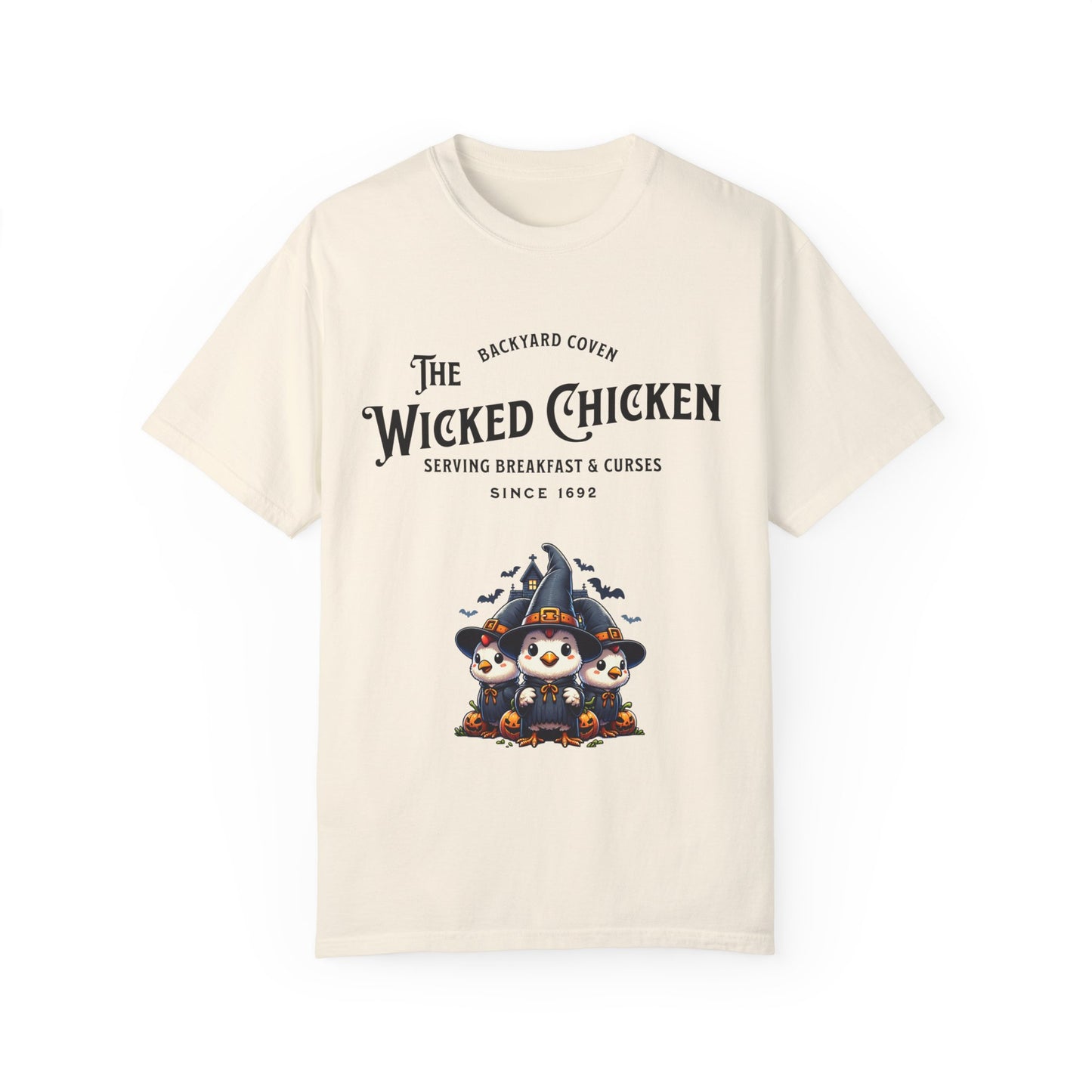 Wicked Chicken Backyard Coven - Unisex Garment-Dyed T-shirt