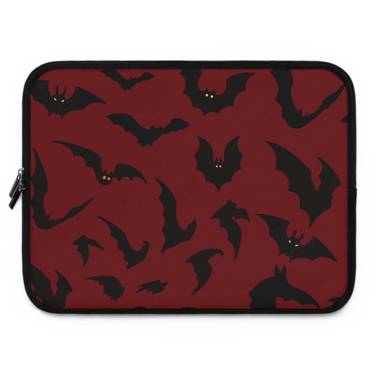 Laptop Sleeve, Gothic Bats Design, Tech Accessories, Protective Case, Unique Gifts, Halloween Laptop Cover, Floral Pattern Sleeve