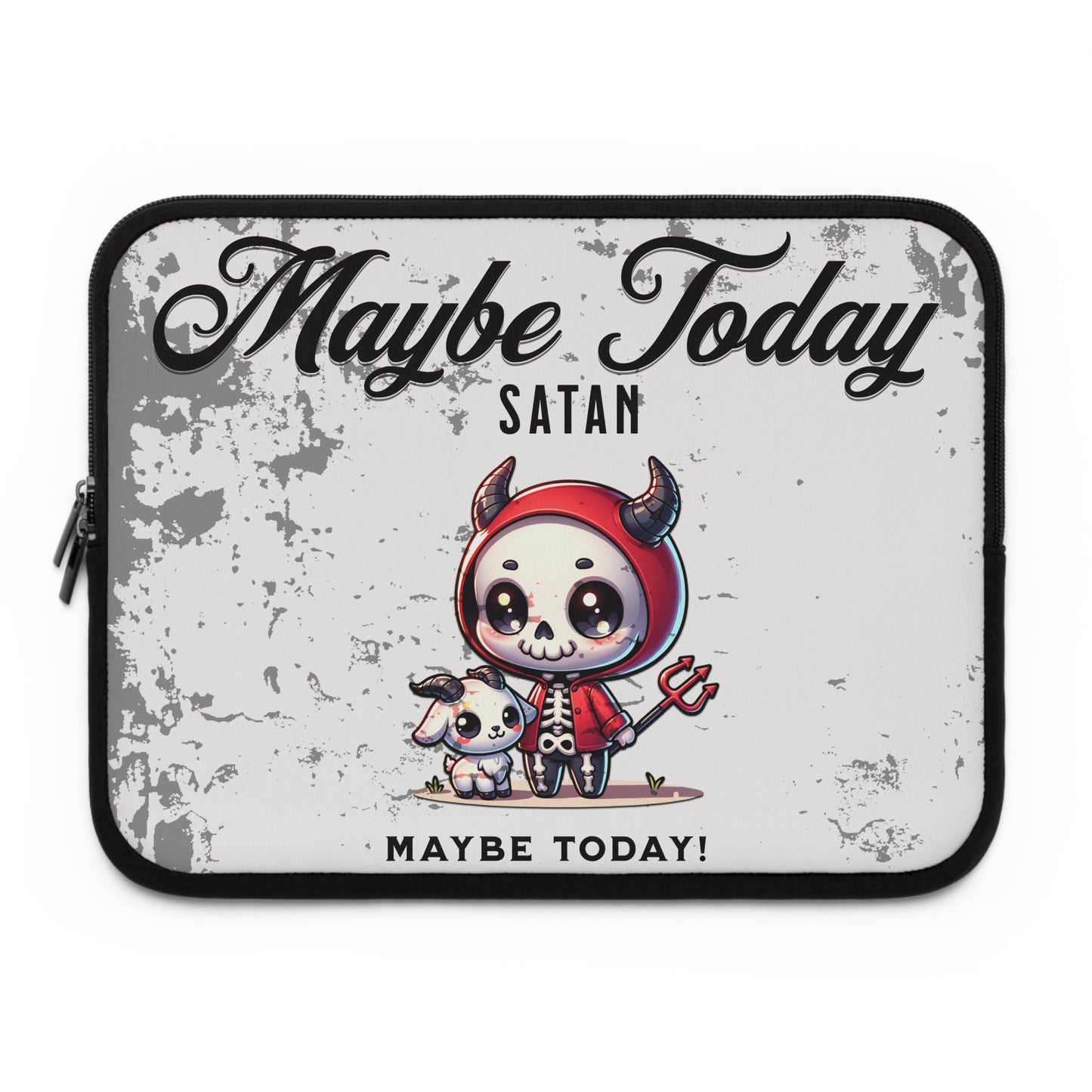 Maybe Today Satan Laptop Sleeve, Funny Devil Print Bag, Cute Computer Case, Snarky Work Accessories, Sarcastic College Student Gift