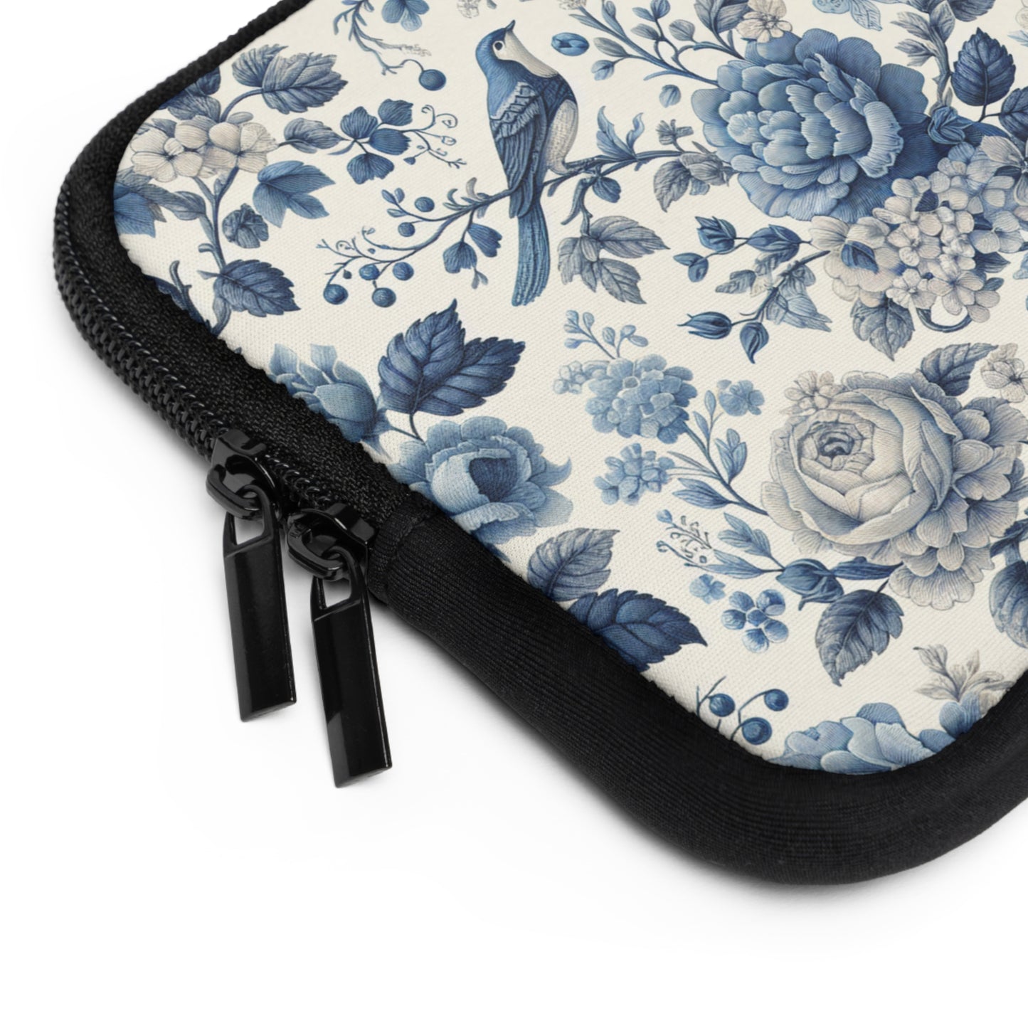 Laptop Sleeve - Blue Floral, Laptop Case, Tech Accessories, Protective Cover, Gift for Her, Floral Design