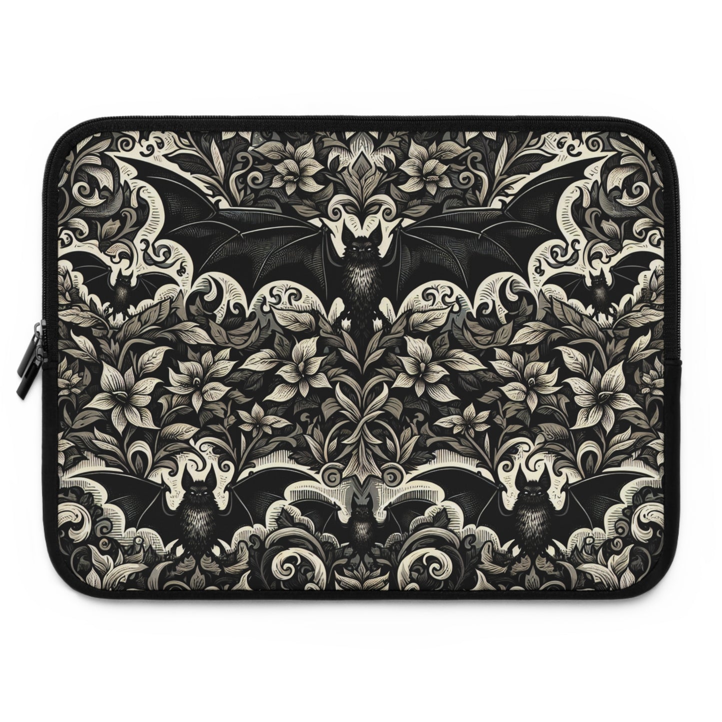 Bats Laptop Sleeve, Gothic Tech Accessories, Spooky Computer Case, Halloween Tablet Cover, Creepy Work Supplies