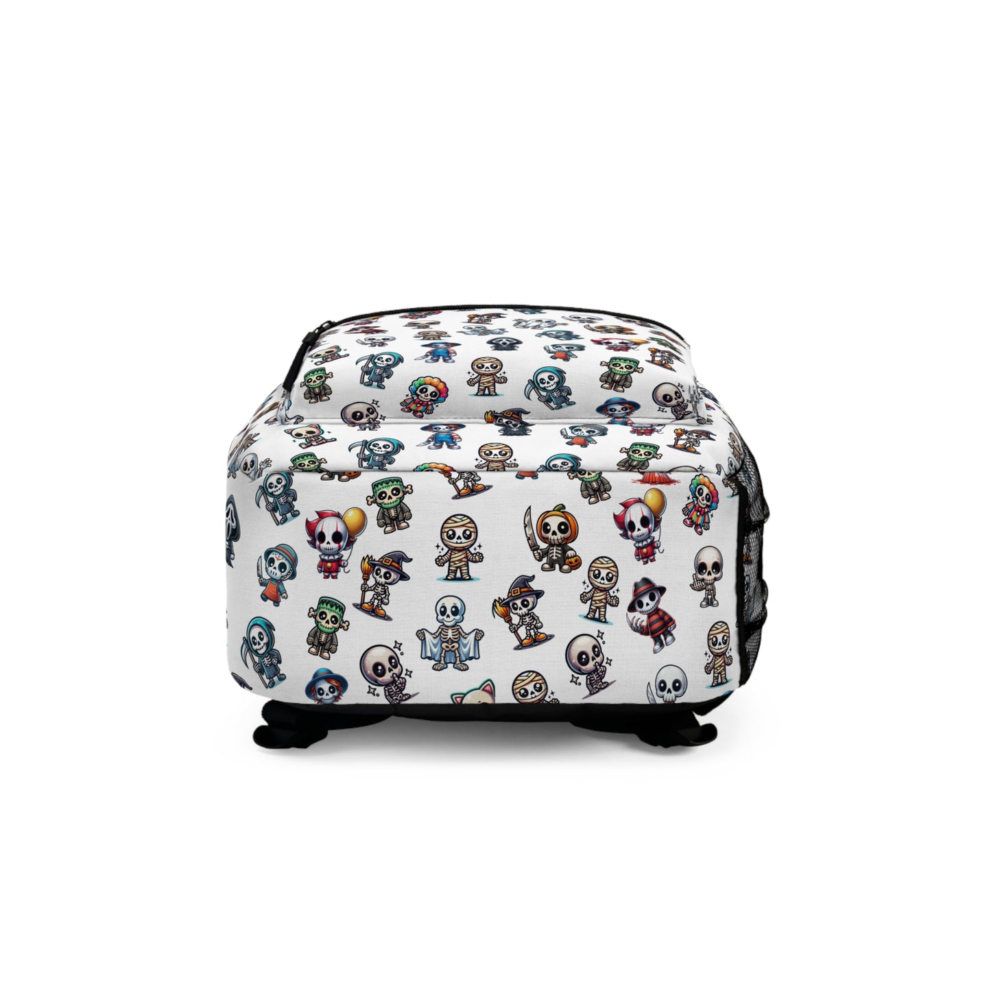 Cute Creepy Skeleton Little Skeleton Friends Dressed as Slashers and other fun Halloween costumes, Backpack, Purse, Bag, Travel Bag