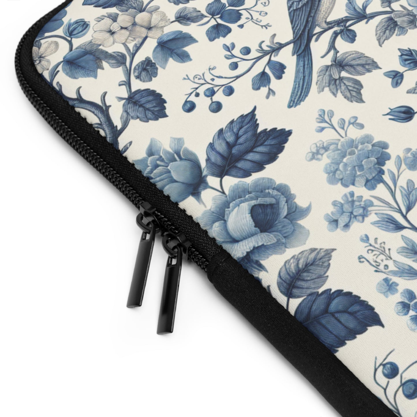 Laptop Sleeve - Blue Floral, Laptop Case, Tech Accessories, Protective Cover, Gift for Her, Floral Design