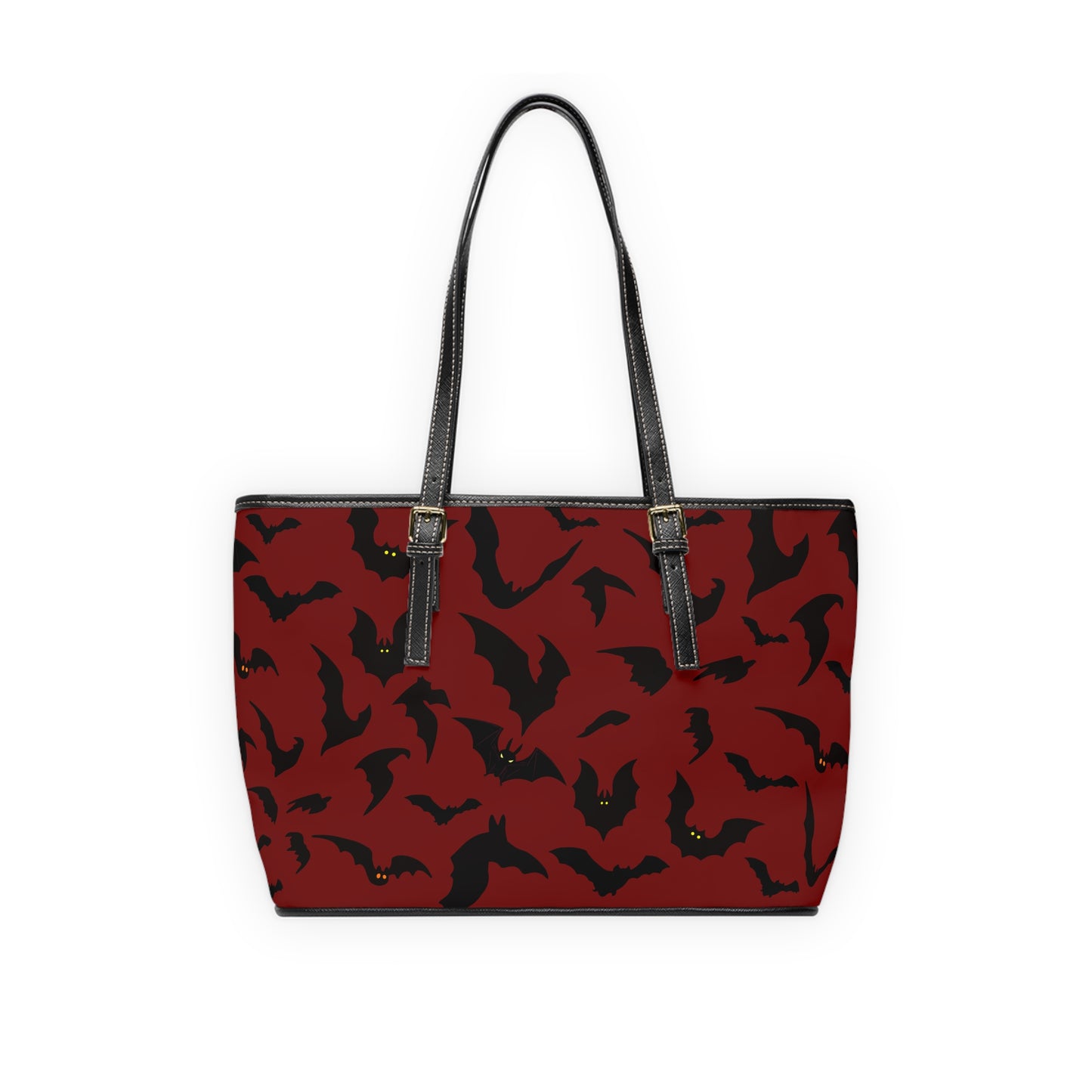 Red Bat Gothic Shoulder Bag, Spooky Purse for Halloween, PU Leather Crossbody Bag, Witchy Handbag, Gothic Accessories, Vampire Gift