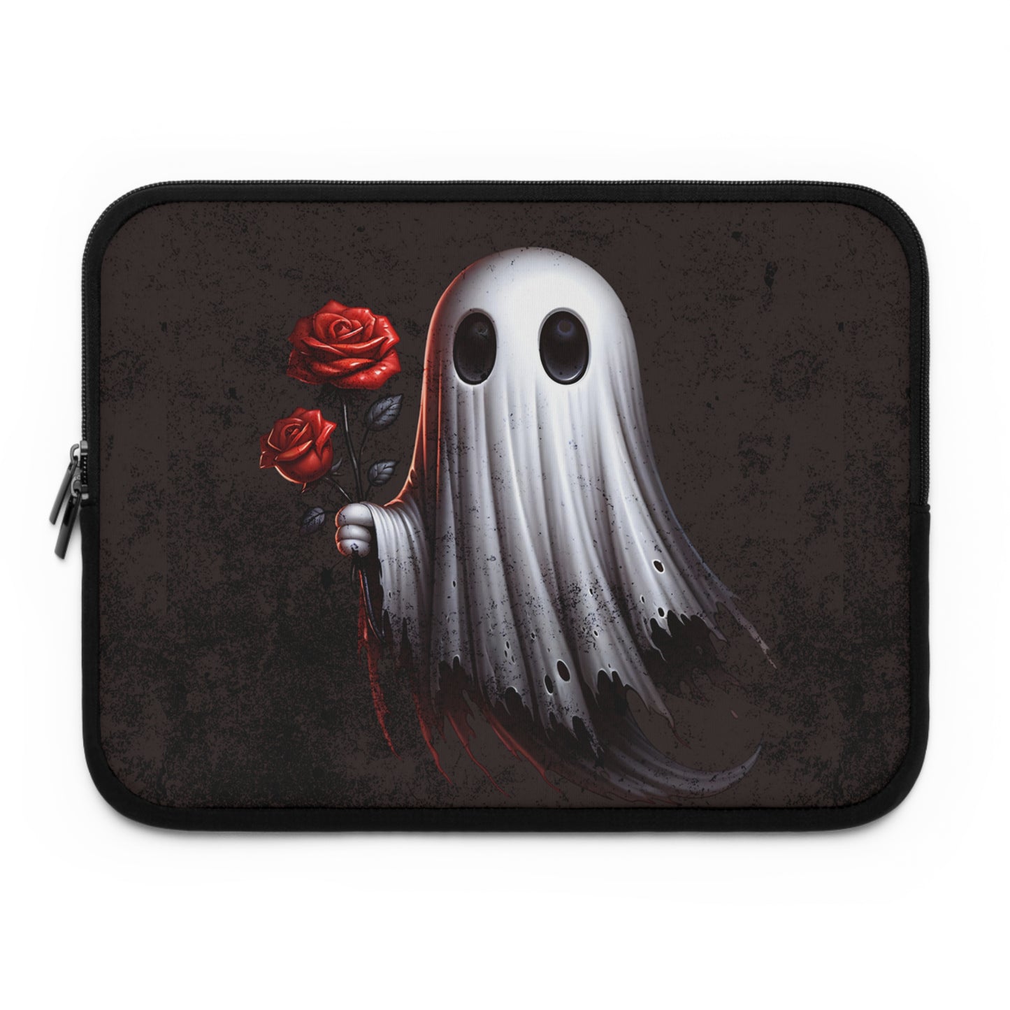Gothic Ghost Laptop Sleeve, Spooky Goth Macbook Cover, Romantic Halloween Tablet Case, Haunted Computer Pouch, Creepy Tech Accessories