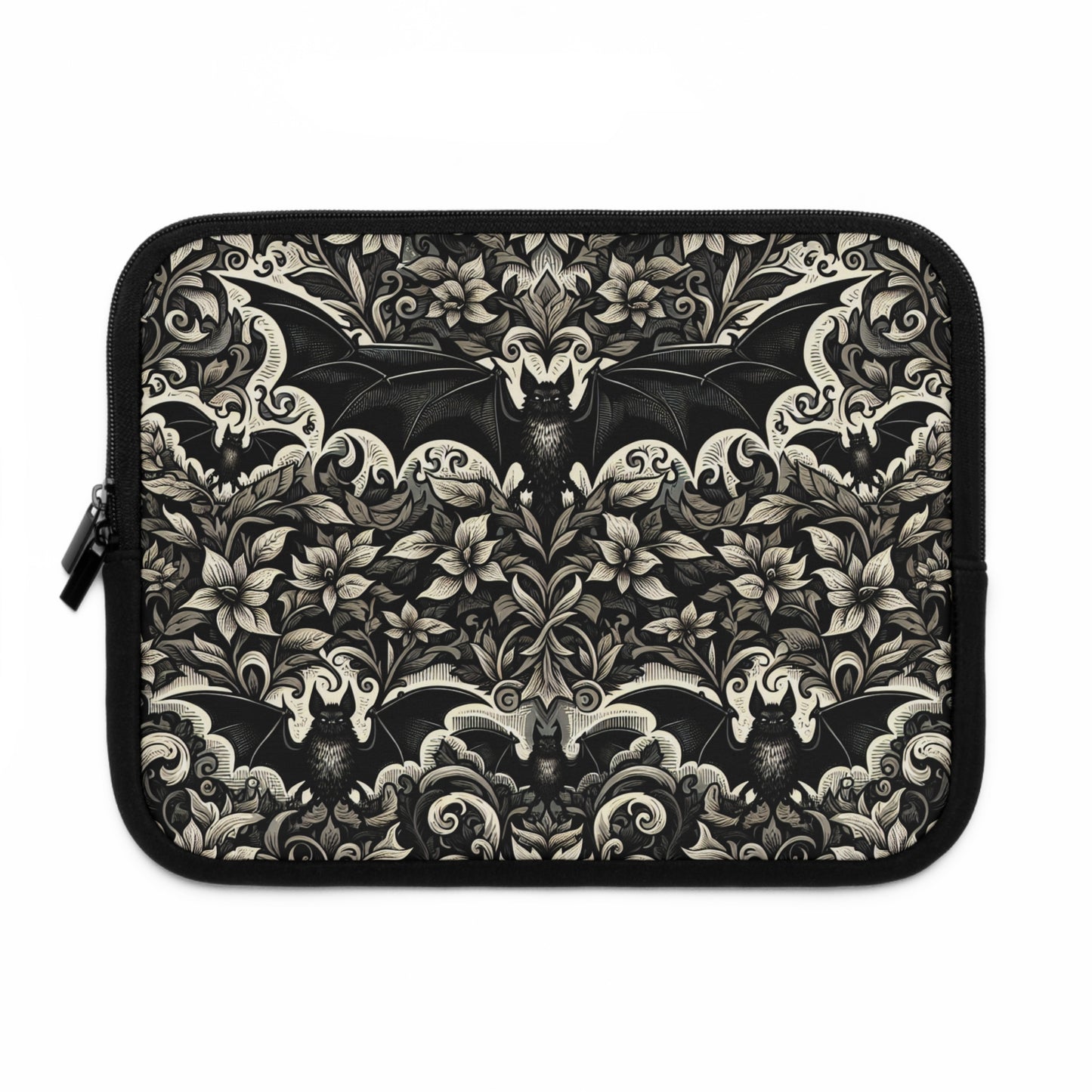 Bats Laptop Sleeve, Gothic Tech Accessories, Spooky Computer Case, Halloween Tablet Cover, Creepy Work Supplies