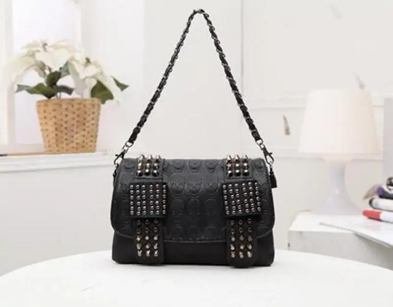 Gothic Skull Rivet Bag