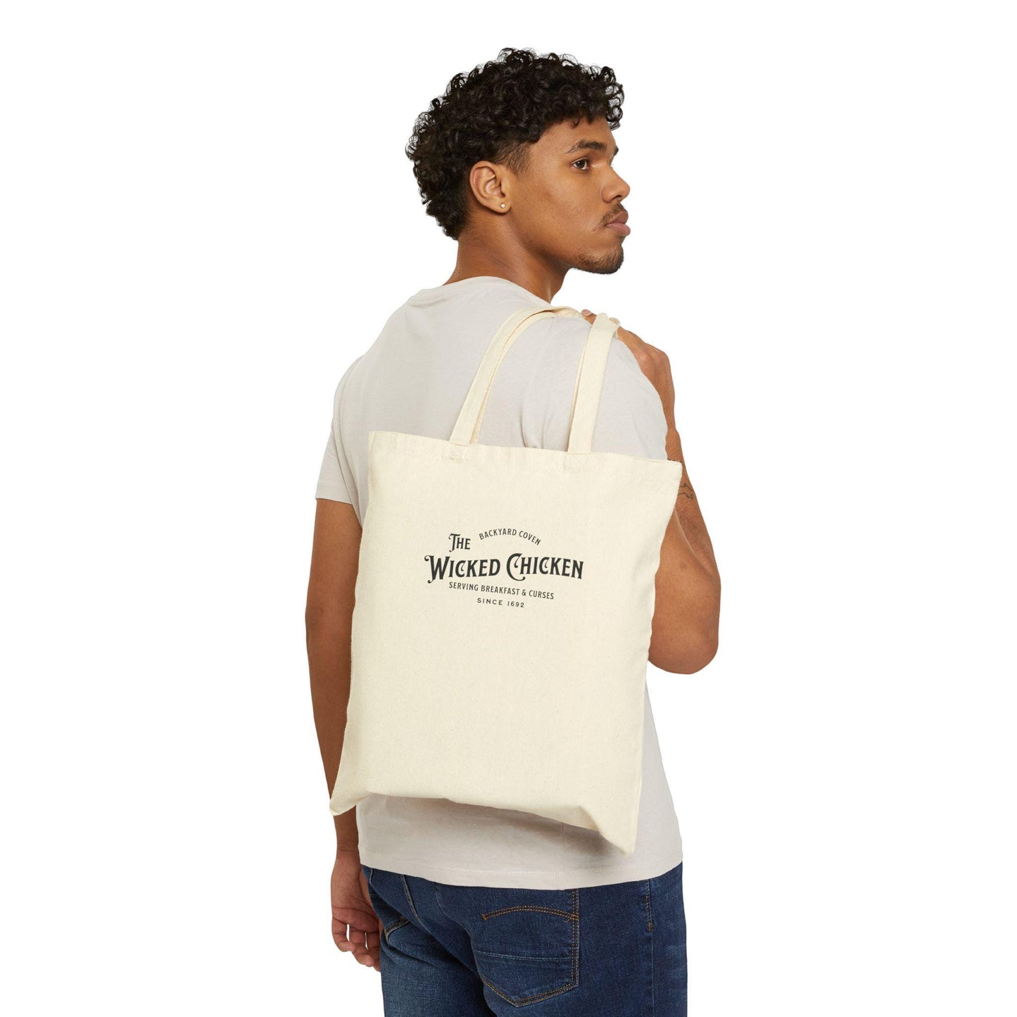 Wicked Chicken Backyard Coven - Cotton Canvas Tote Bag