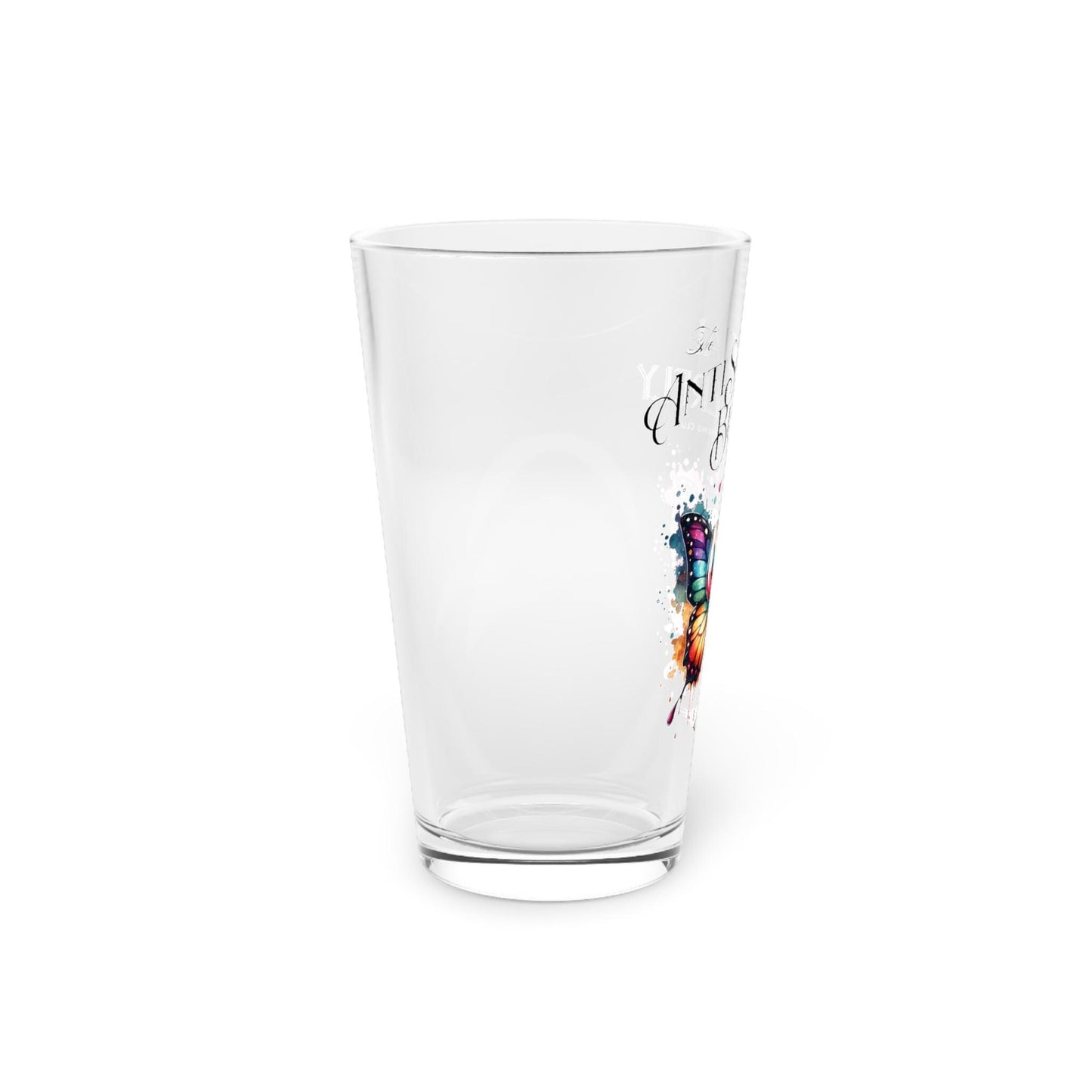 Beer Glass, 16oz - Antisocial Drinking Club Funny Pint Glass, Humorous Barware, Novelty Beer Gift, Unique Bar Decor, Sarcastic Drinkware