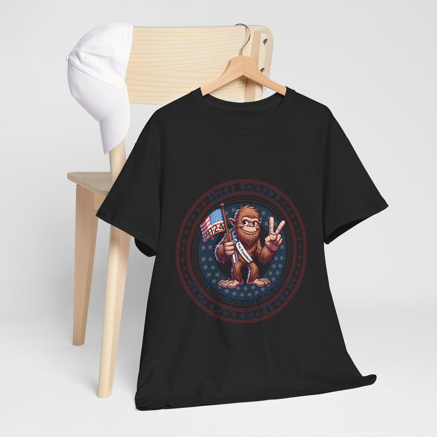 A Candidate you can Believe in - Big Foot Front Logo Unisex Heavy Cotton Tee