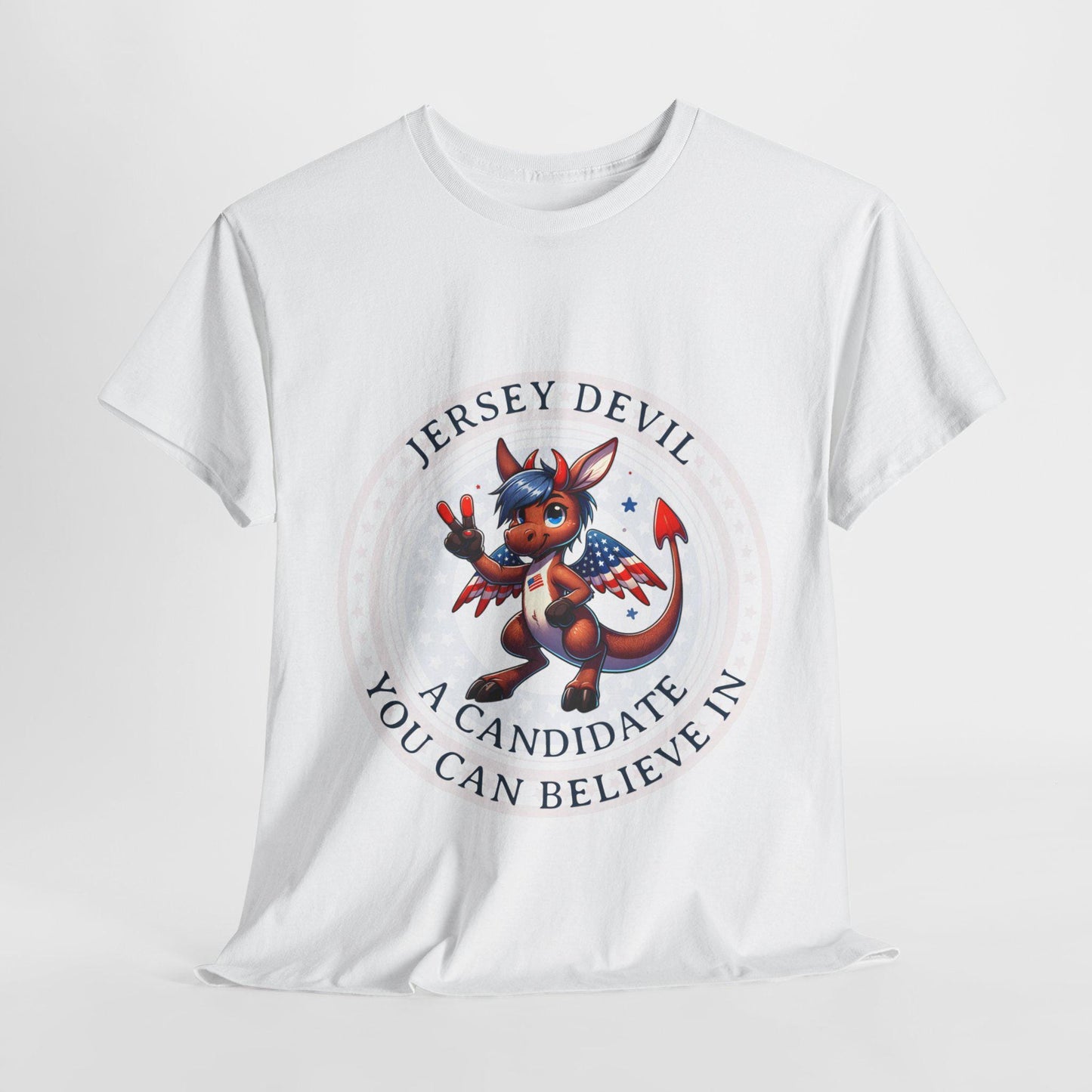 A Candidate you can Believe in - Jersey Devil Front Logo Unisex Heavy Cotton Tee