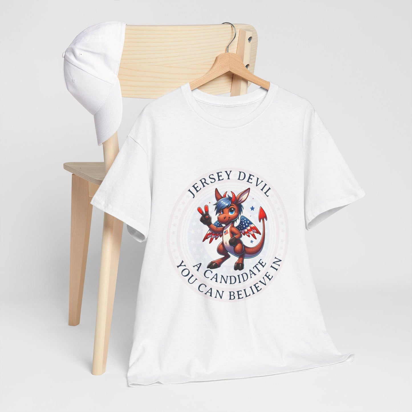A Candidate you can Believe in - Jersey Devil Front Logo Unisex Heavy Cotton Tee