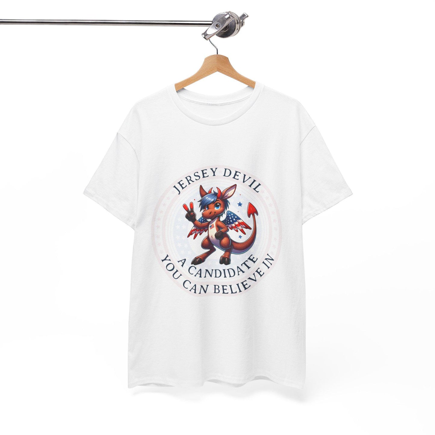 A Candidate you can Believe in - Jersey Devil Front Logo Unisex Heavy Cotton Tee
